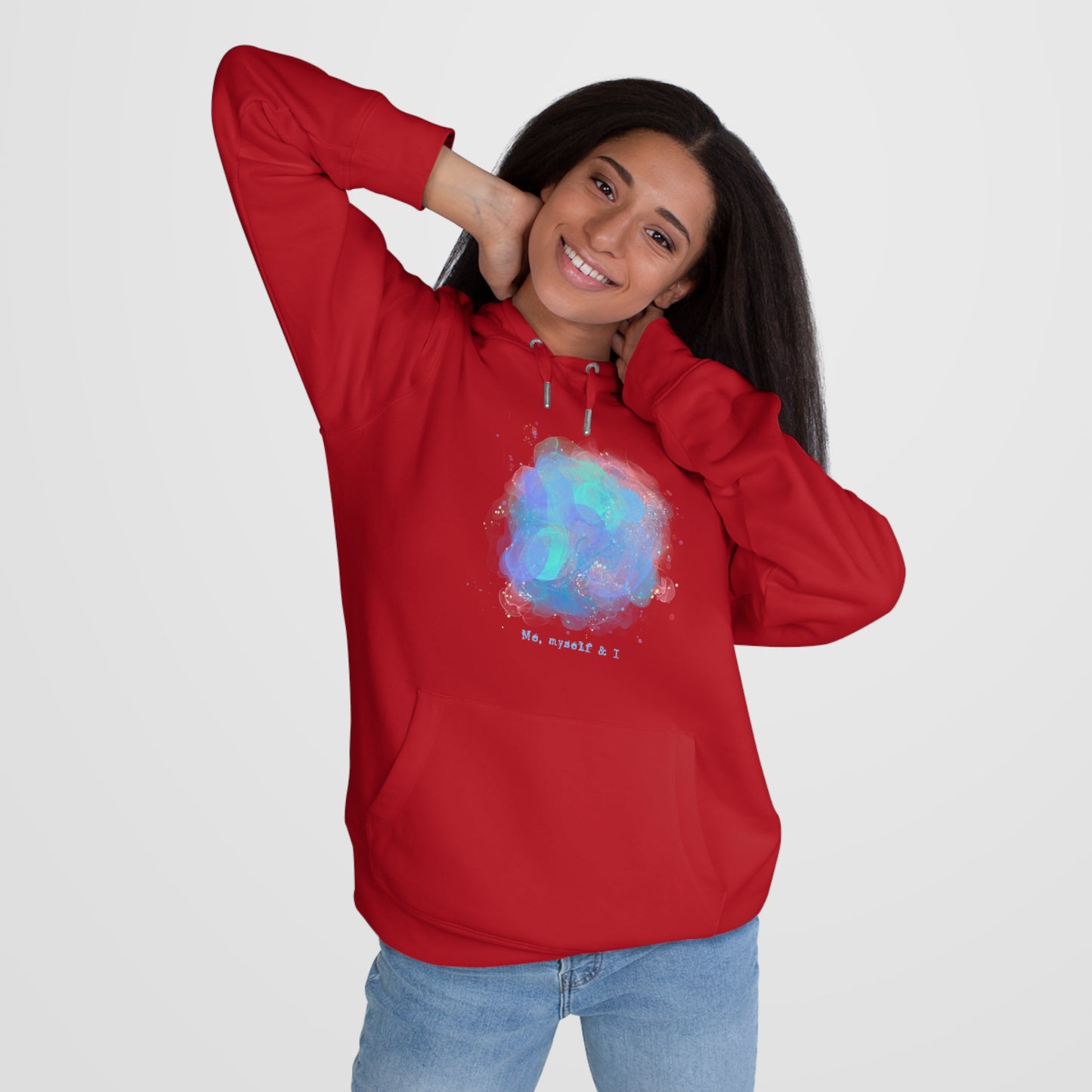 Me, Myself & I King Hooded Sweatshirt - Cozy Art Hoodie for Self-Love and Reflection