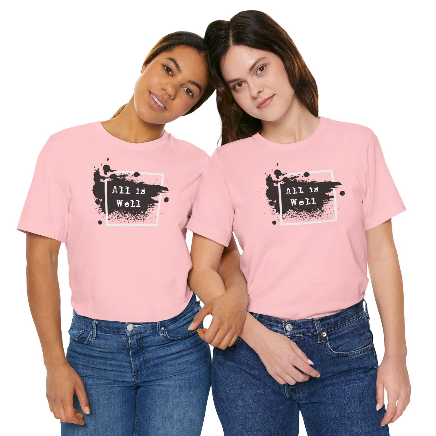 Afferming Quote "All is Well" Graphic Tee