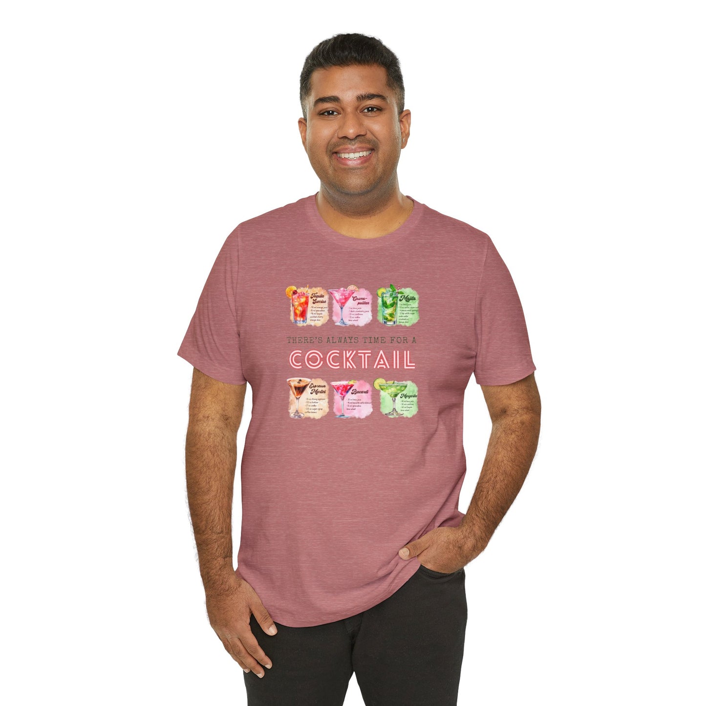 Cocktail Recipe Unisex Short Sleeve Tee - Perfect for Parties and Summer Fun!
