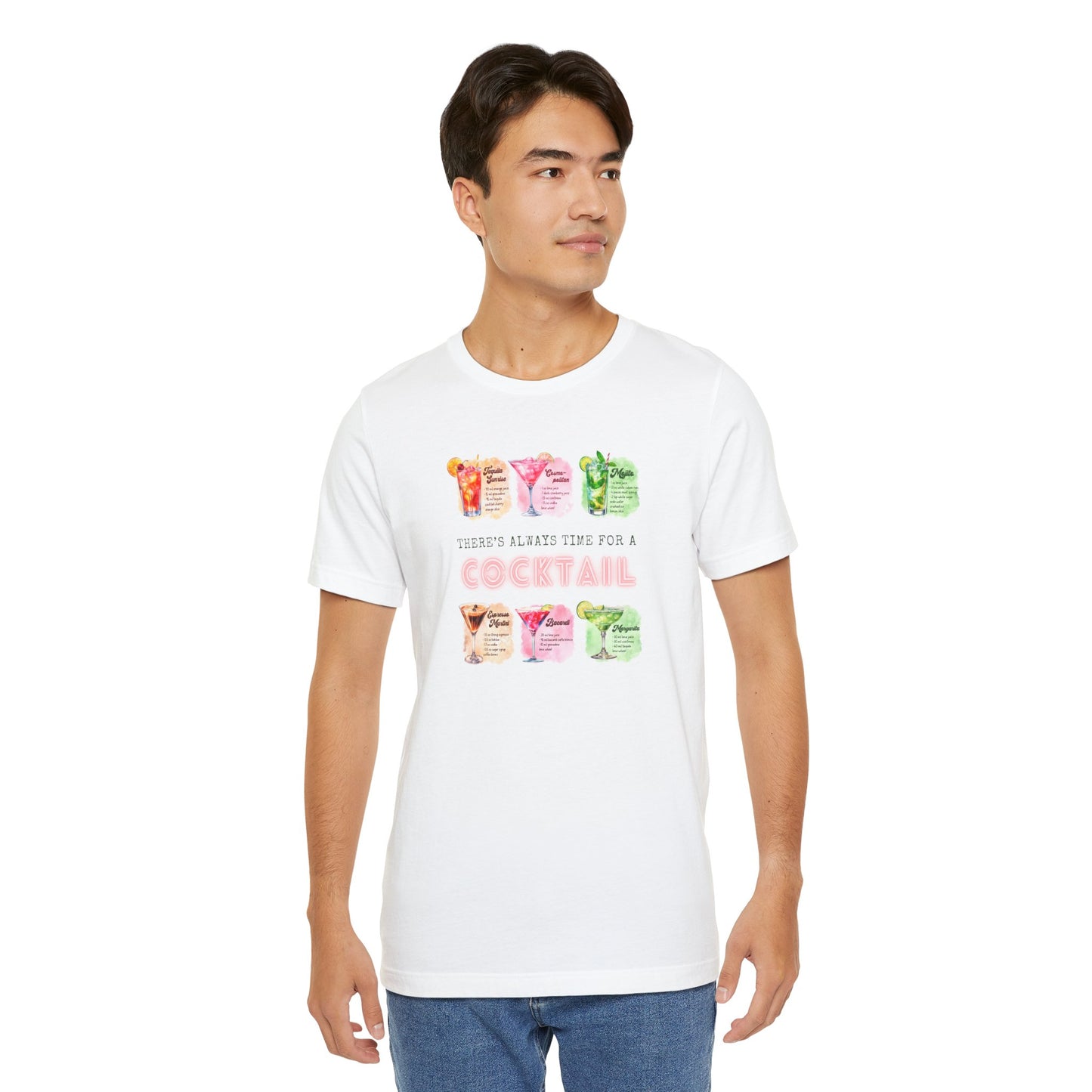 Cocktail Recipe Unisex Short Sleeve Tee - Perfect for Parties and Summer Fun!
