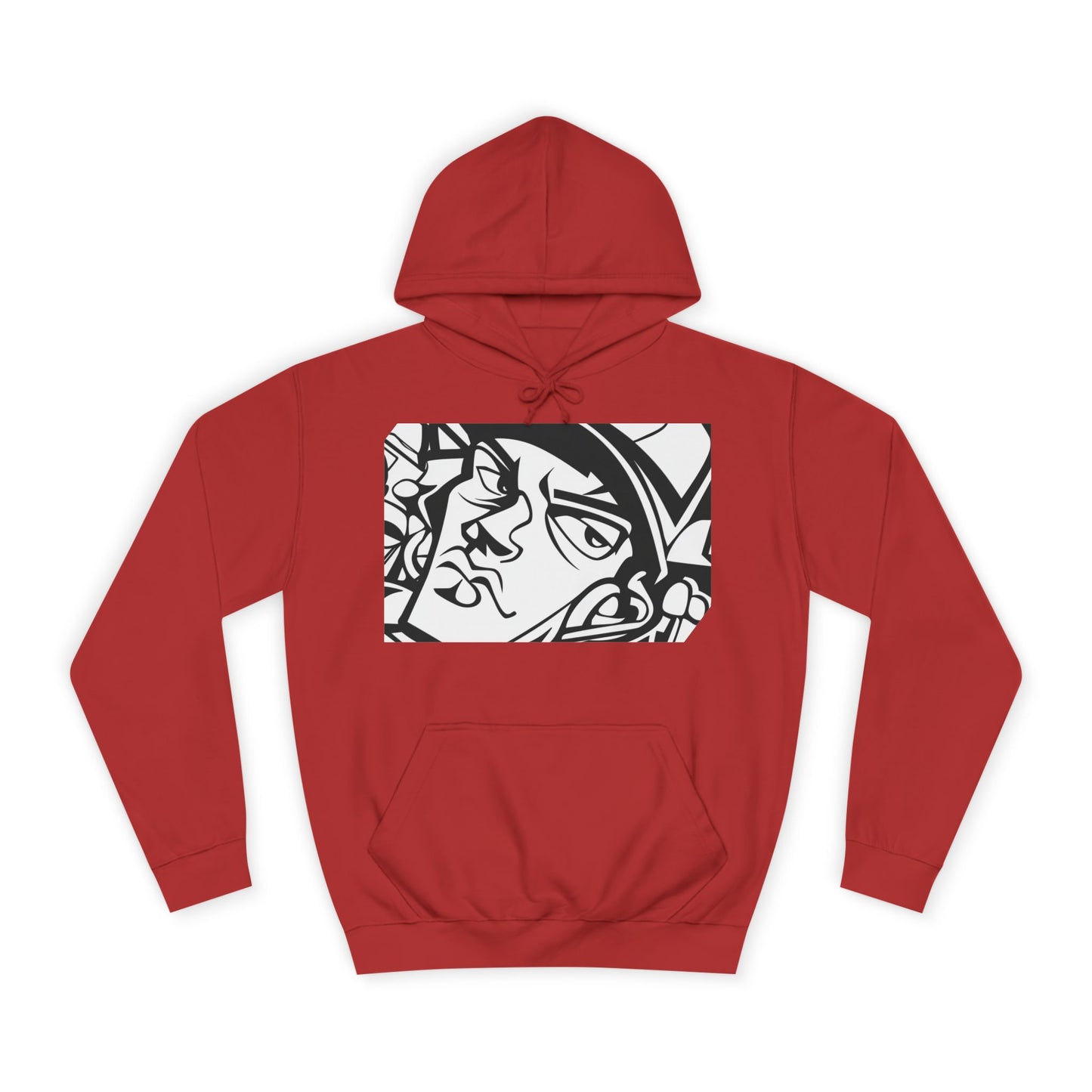 Graffiti College Hoodie - Trendy Unisex Graphic Design for Casual Comfort