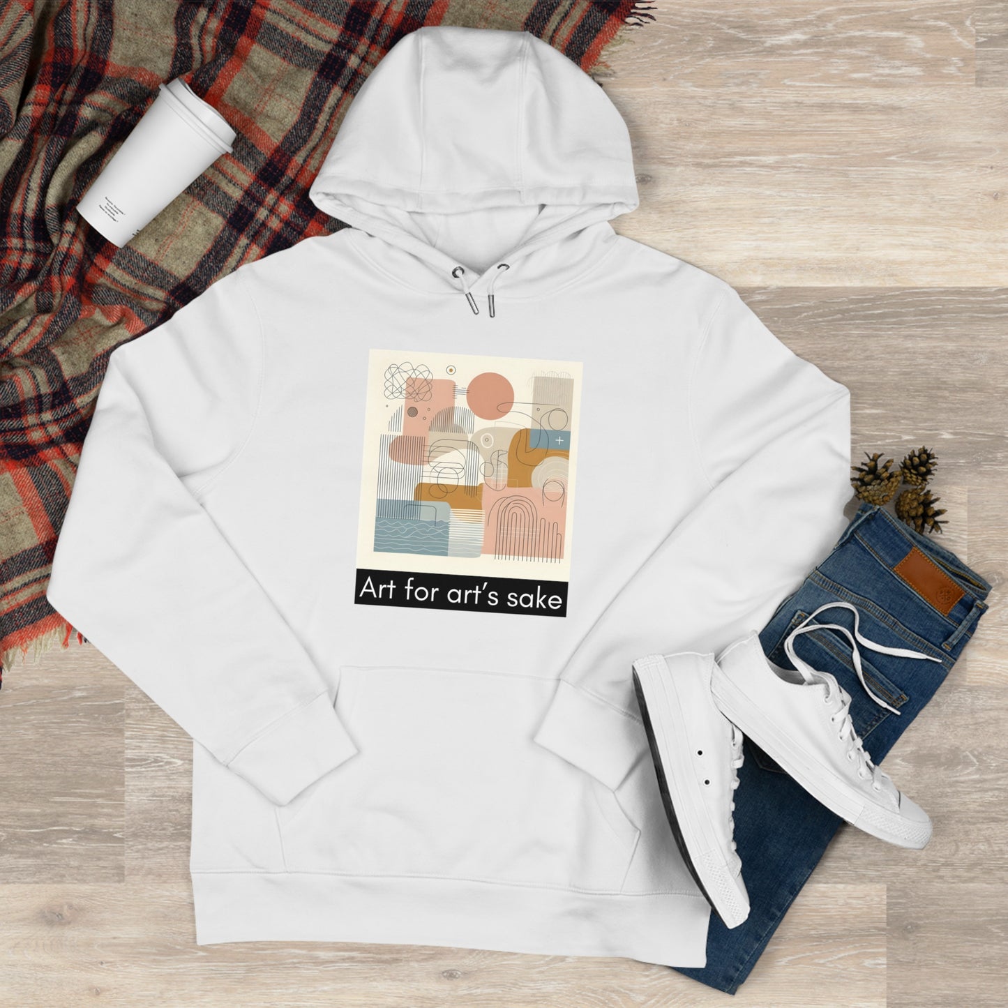 Art for Art's Sake King Hooded Sweatshirt - Cozy Artistic Fashion for Creatives