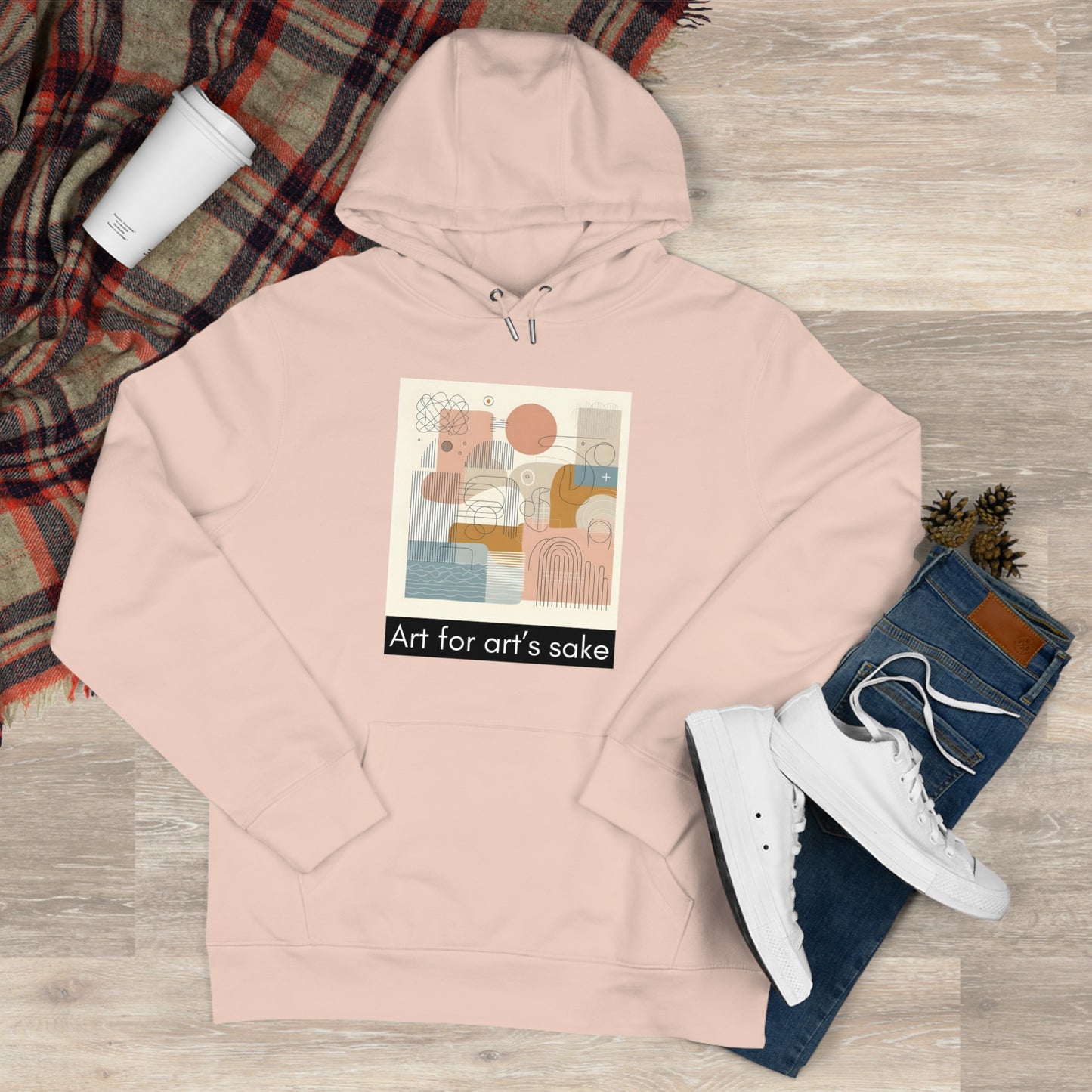 Art for Art's Sake King Hooded Sweatshirt - Cozy Artistic Fashion for Creatives