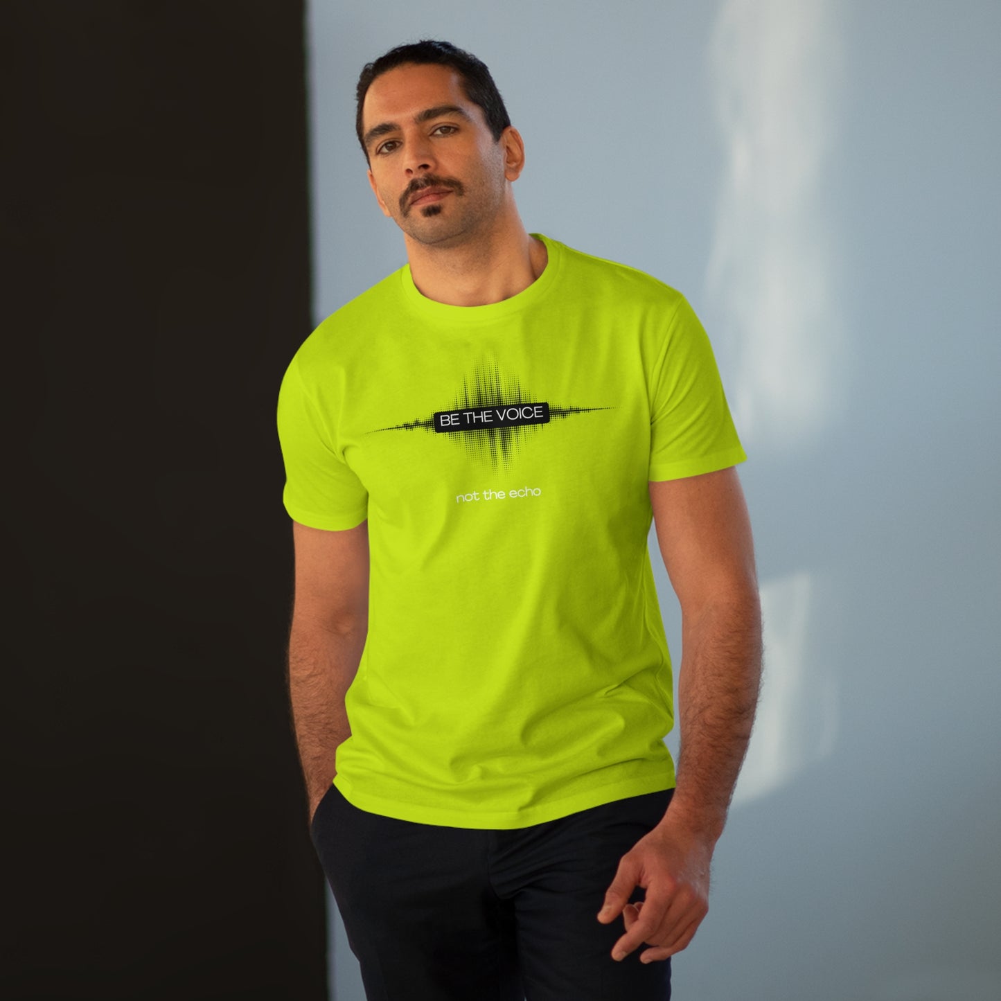 Be the Voice Men's Tee, Motivation T-Shirt, Inspirational Gift, Music Lover Apparel, Graphic Tee for Everyday Wear, Unique Statement Shirt