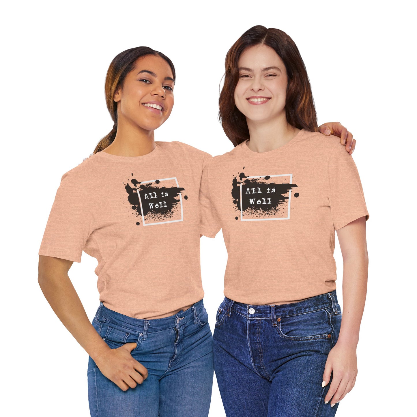 Afferming Quote "All is Well" Graphic Tee