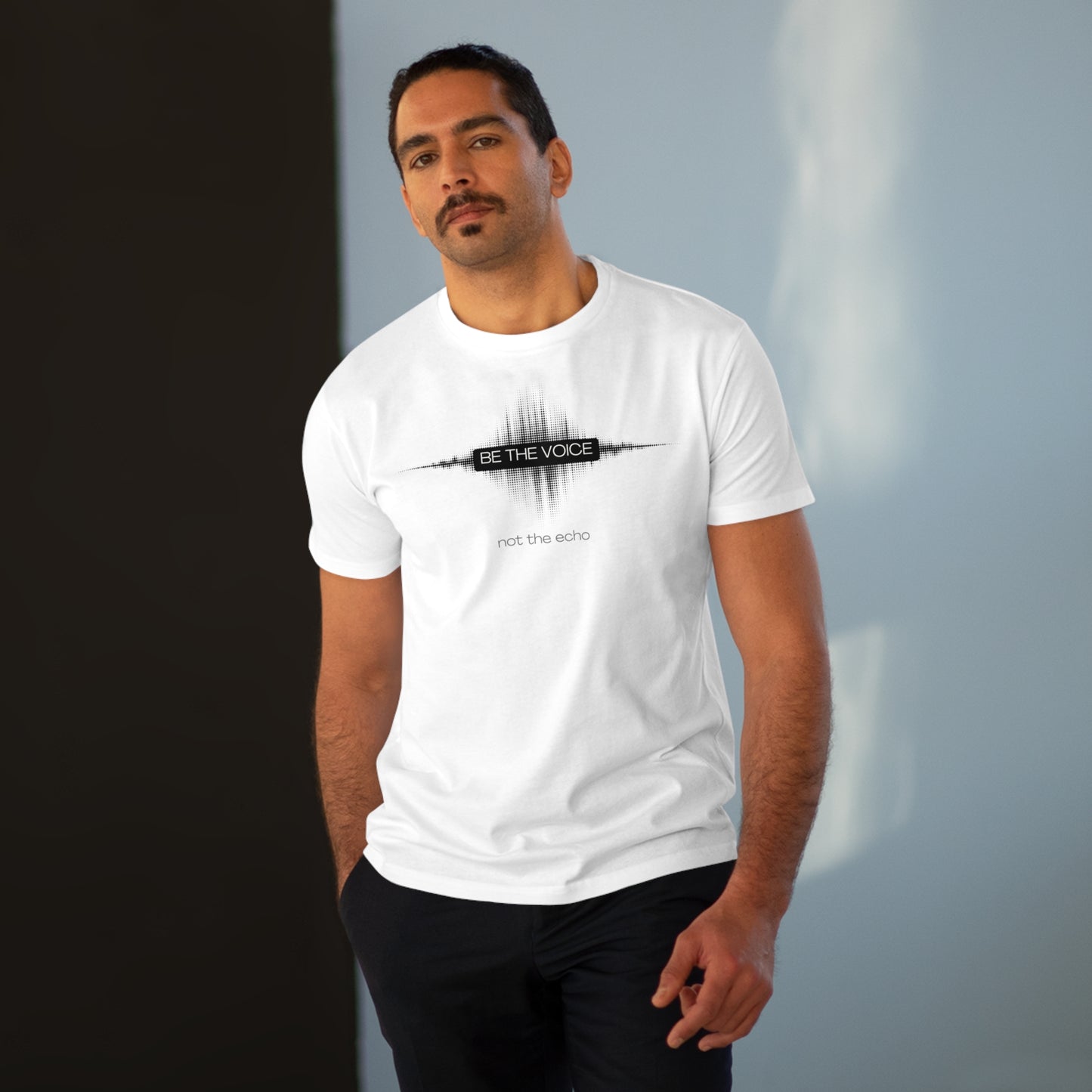 Be the Voice Men's Tee, Motivation T-Shirt, Inspirational Gift, Music Lover Apparel, Graphic Tee for Everyday Wear, Unique Statement Shirt