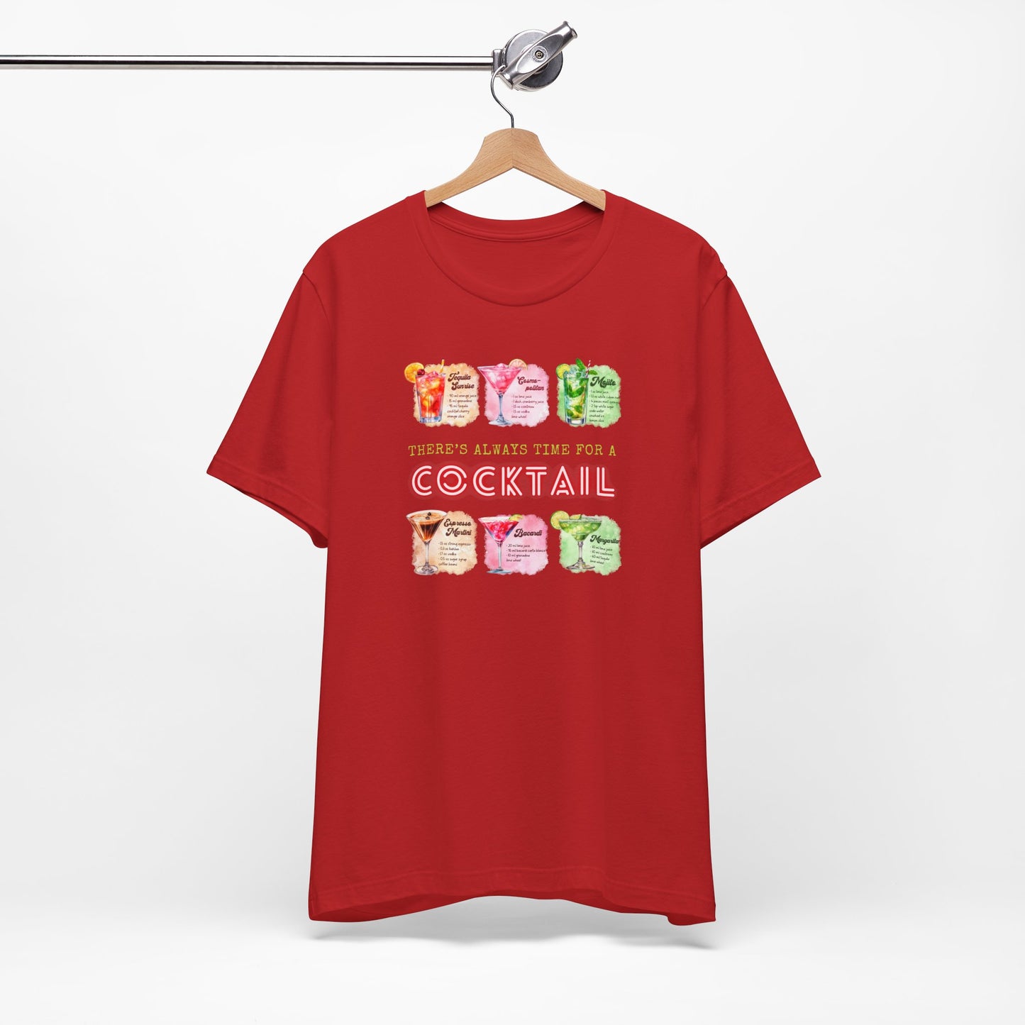 Cocktail Recipe Unisex Short Sleeve Tee - Perfect for Parties and Summer Fun!