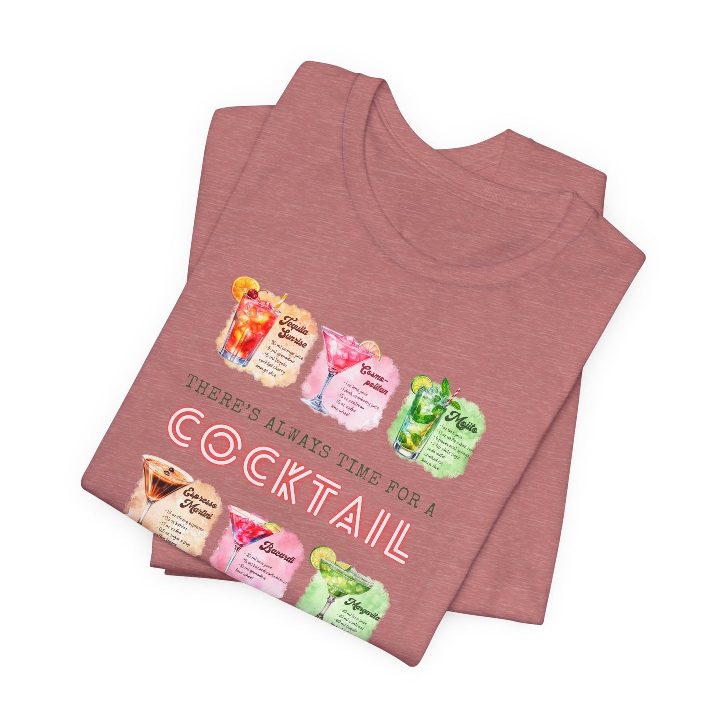 Cocktail Recipe Unisex Short Sleeve Tee - Perfect for Parties and Summer Fun!