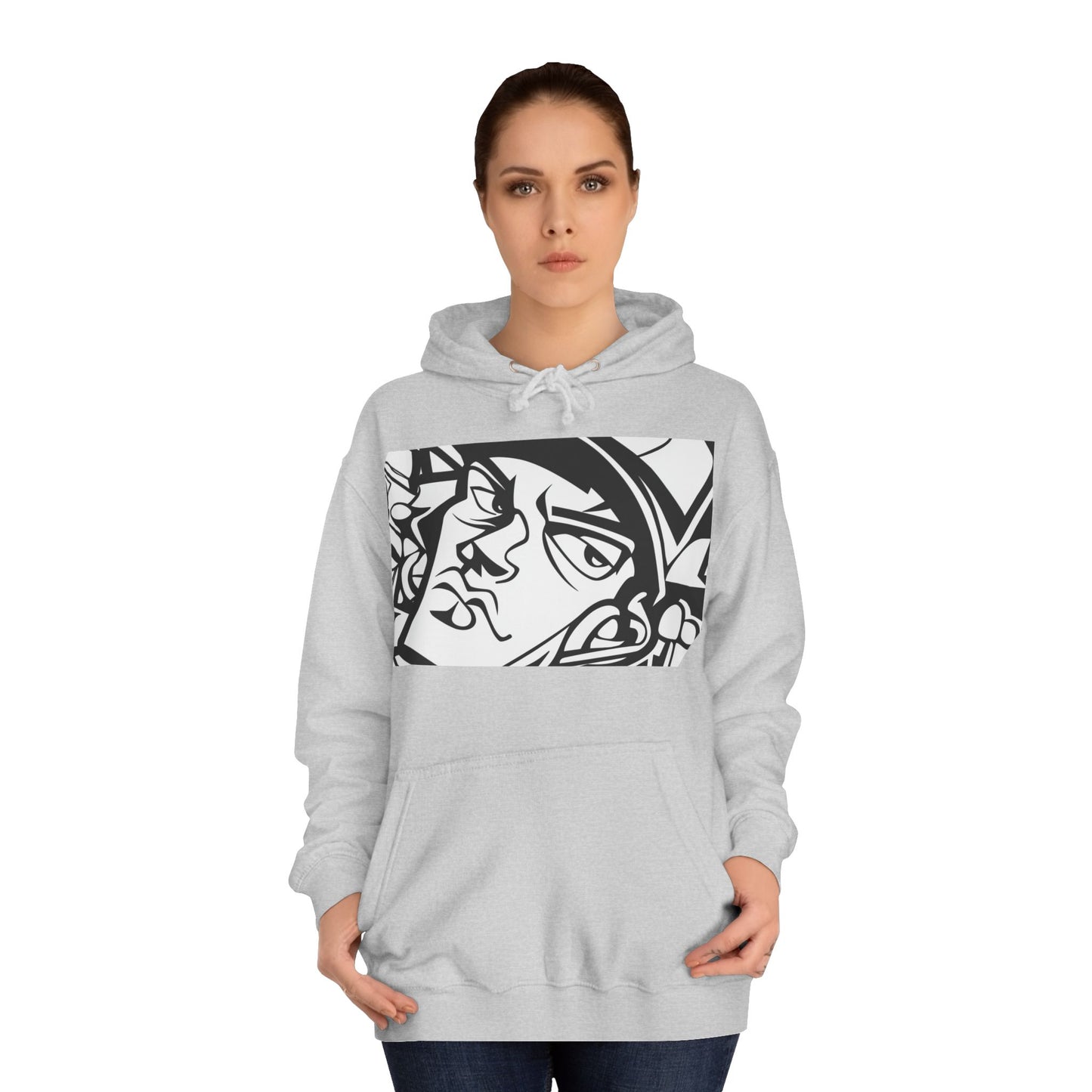 Graffiti College Hoodie - Trendy Unisex Graphic Design for Casual Comfort