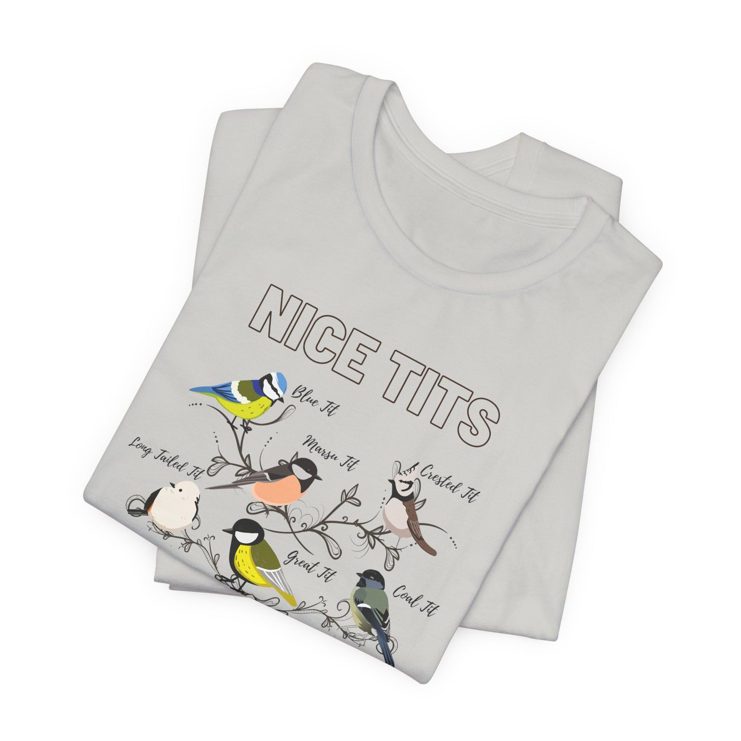 Bird Lovers Unisex Jersey Tee - 'Nice Tits' Graphic Shirt