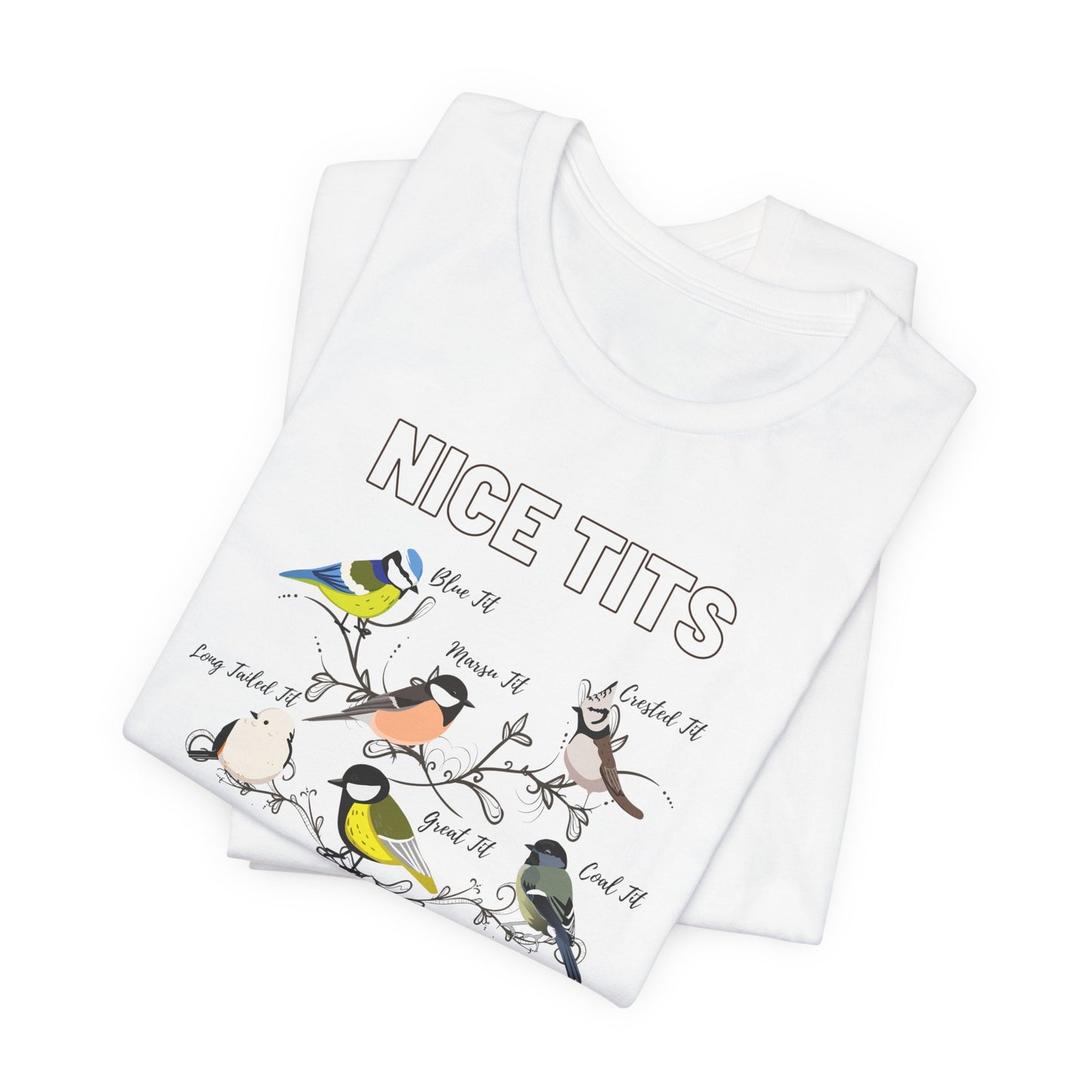 Bird Lovers Unisex Jersey Tee - 'Nice Tits' Graphic Shirt