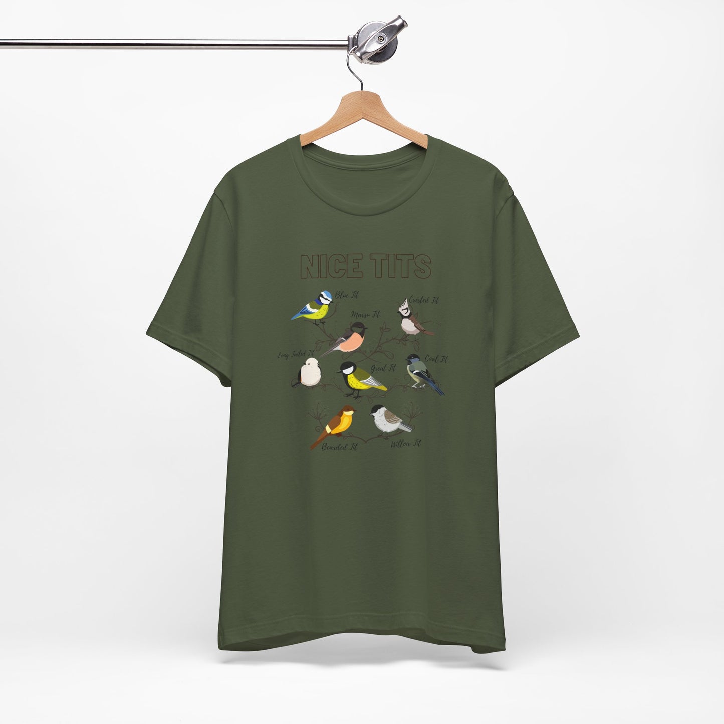 Bird Lovers Unisex Jersey Tee - 'Nice Tits' Graphic Shirt