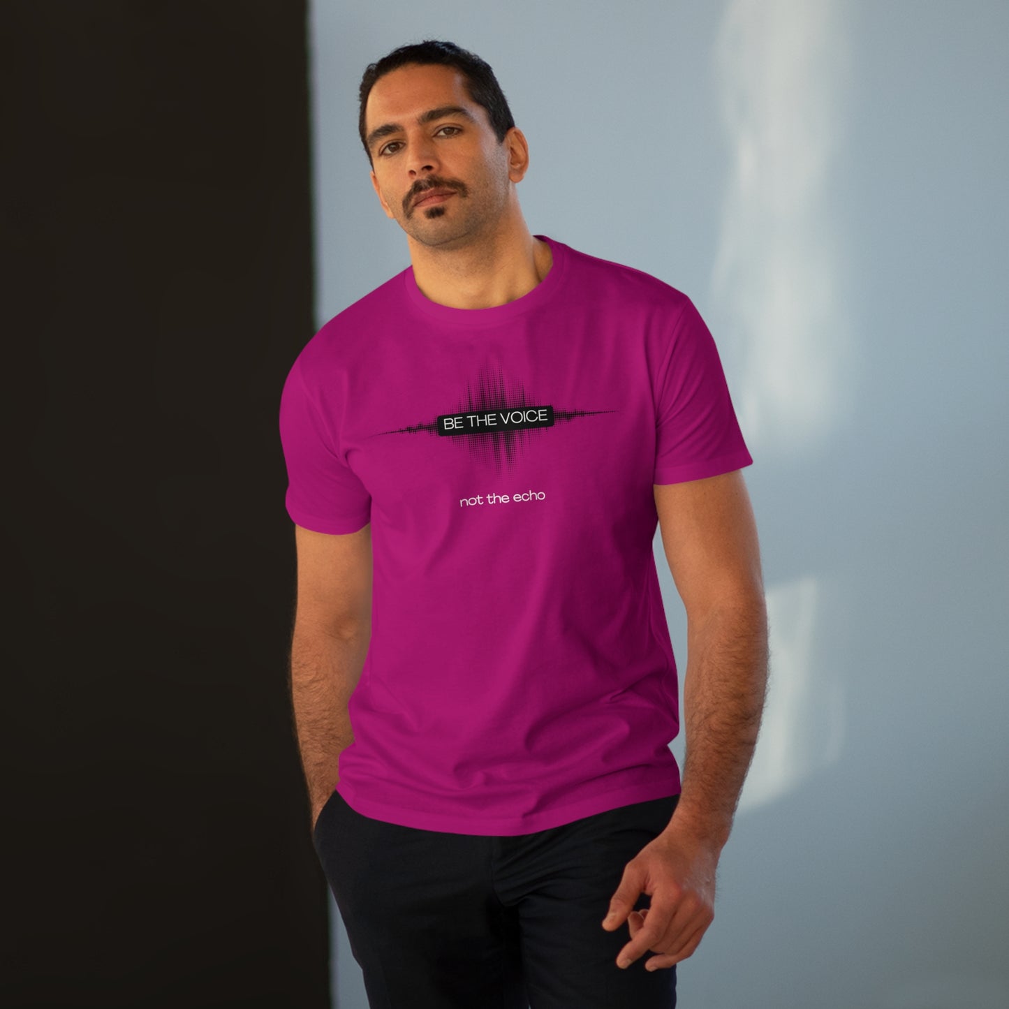 Be the Voice Men's Tee, Motivation T-Shirt, Inspirational Gift, Music Lover Apparel, Graphic Tee for Everyday Wear, Unique Statement Shirt
