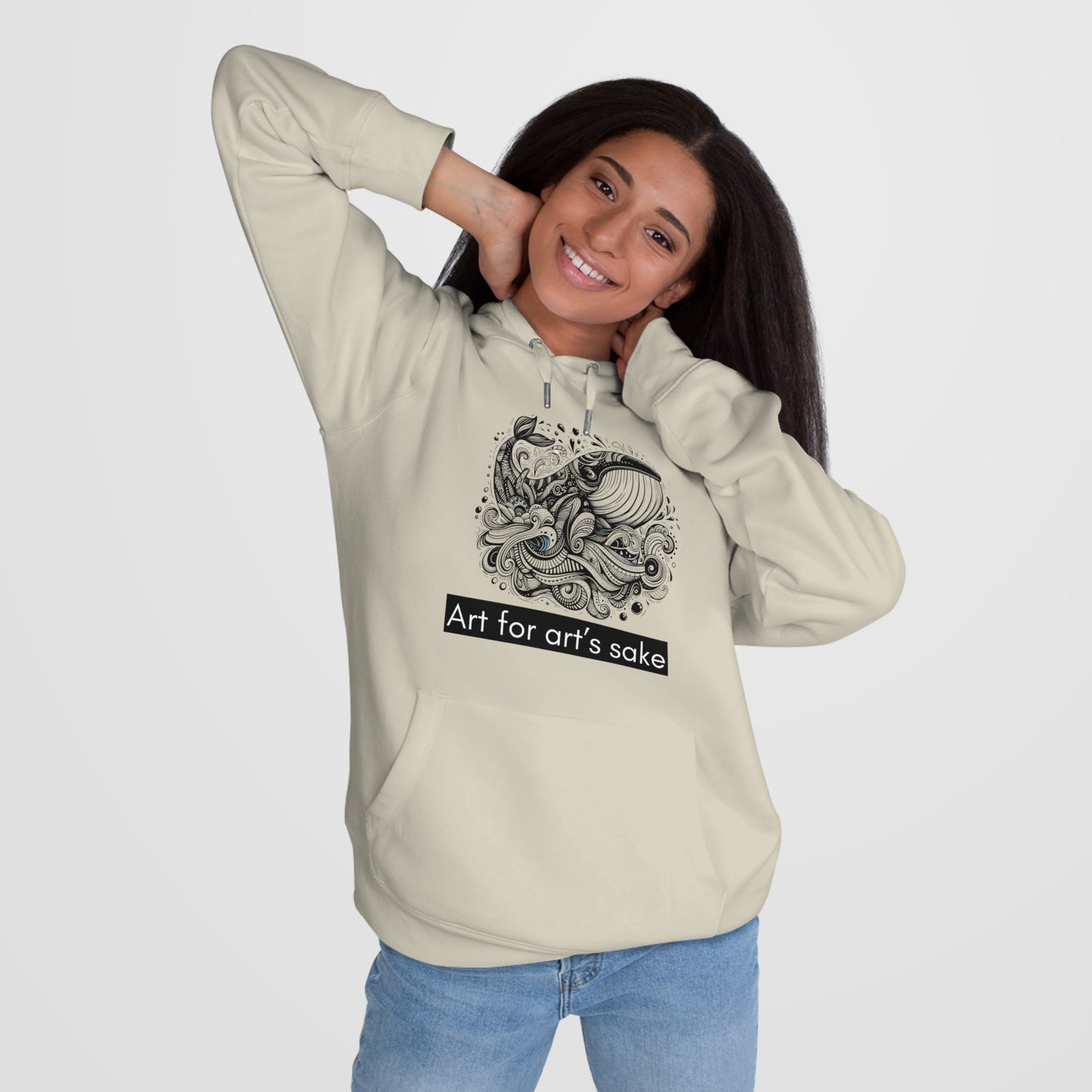 Art for Art's Sake King Hooded Sweatshirt - Unique Artistic Design for Creative Souls