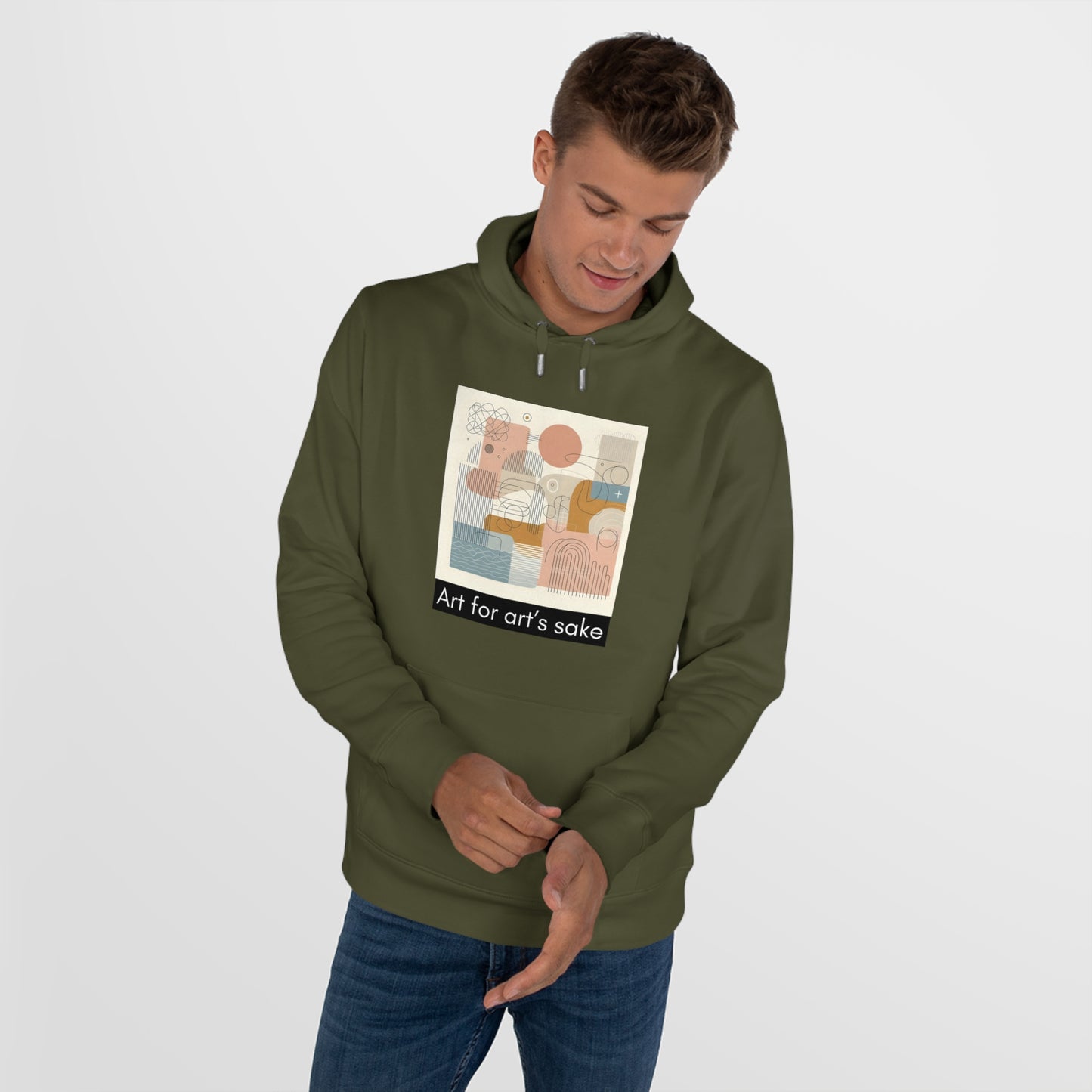 Art for Art's Sake King Hooded Sweatshirt - Cozy Artistic Fashion for Creatives