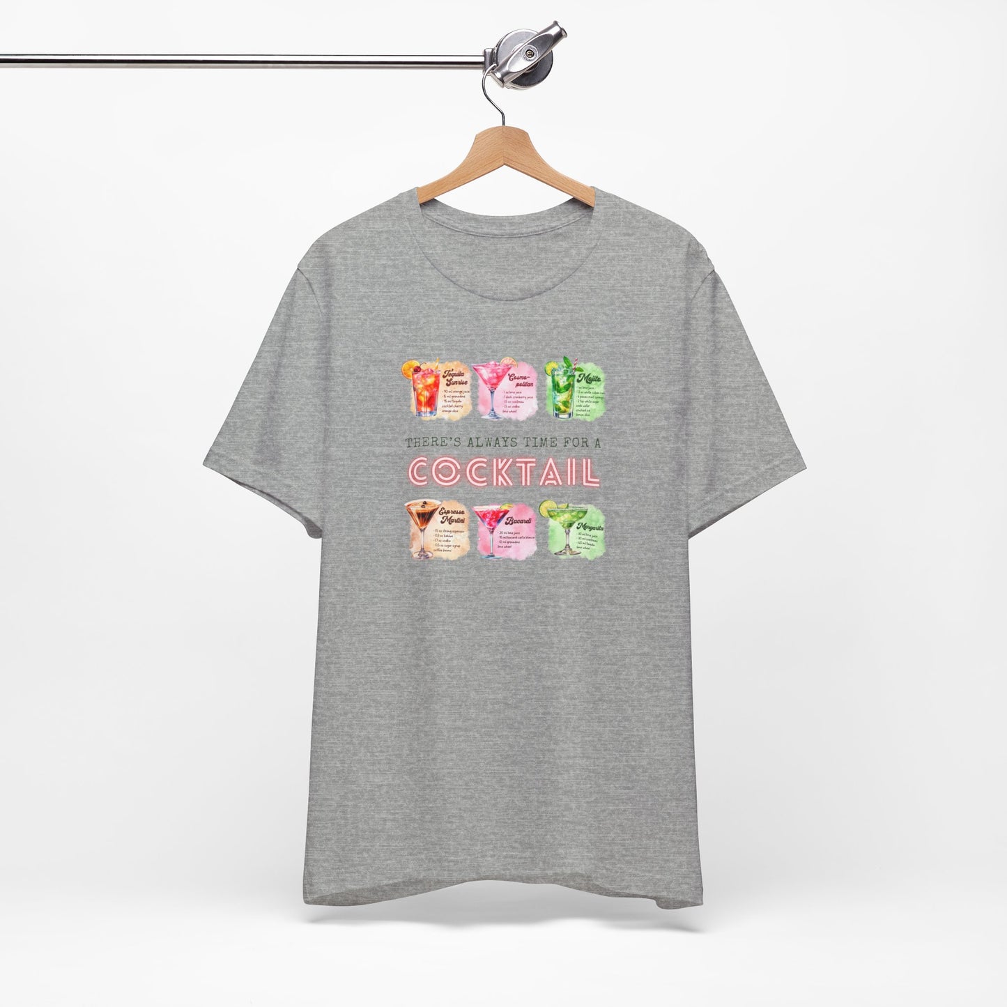 Cocktail Recipe Unisex Short Sleeve Tee - Perfect for Parties and Summer Fun!