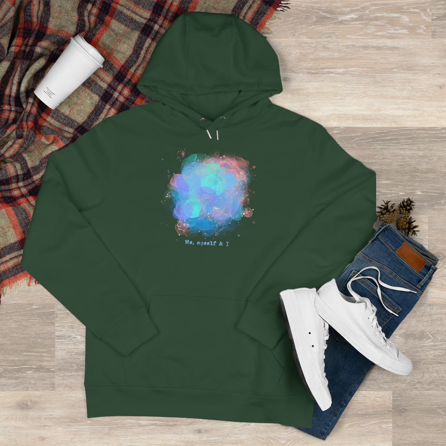 Me, Myself & I King Hooded Sweatshirt - Cozy Art Hoodie for Self-Love and Reflection