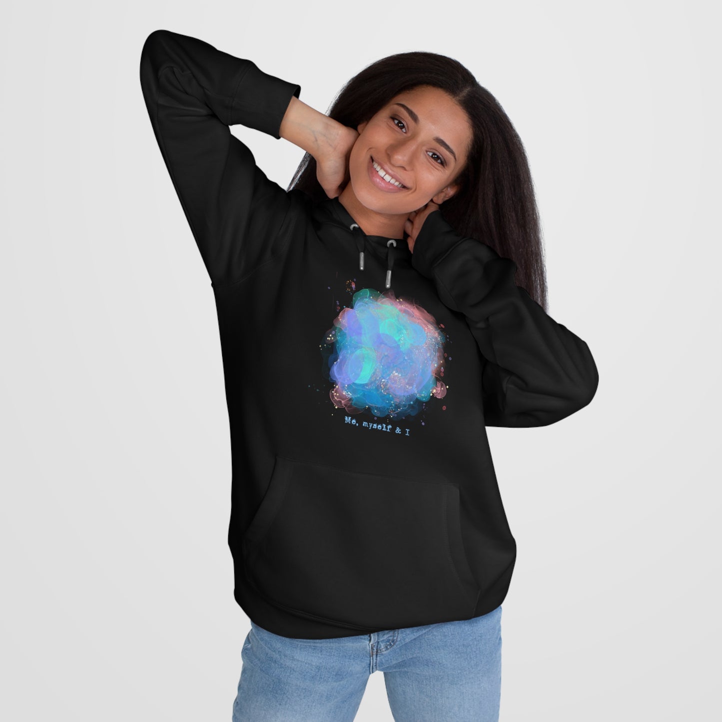 Me, Myself & I King Hooded Sweatshirt - Cozy Art Hoodie for Self-Love and Reflection