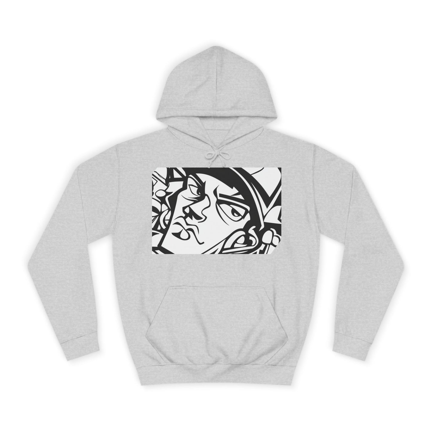 Graffiti College Hoodie - Trendy Unisex Graphic Design for Casual Comfort