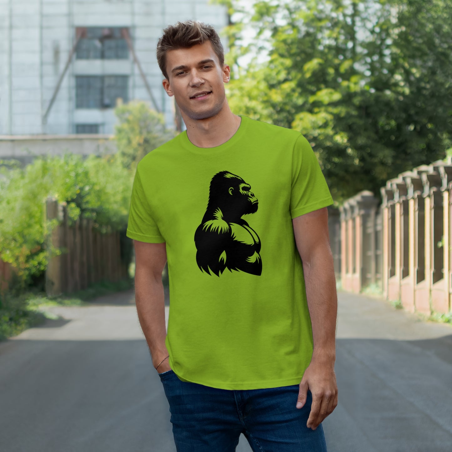 Gorilla Strength T-Shirt - Bold Graphic Tee for Fitness, Animal Lovers, Gym Wear, Unique Gift, Motivation Apparel
