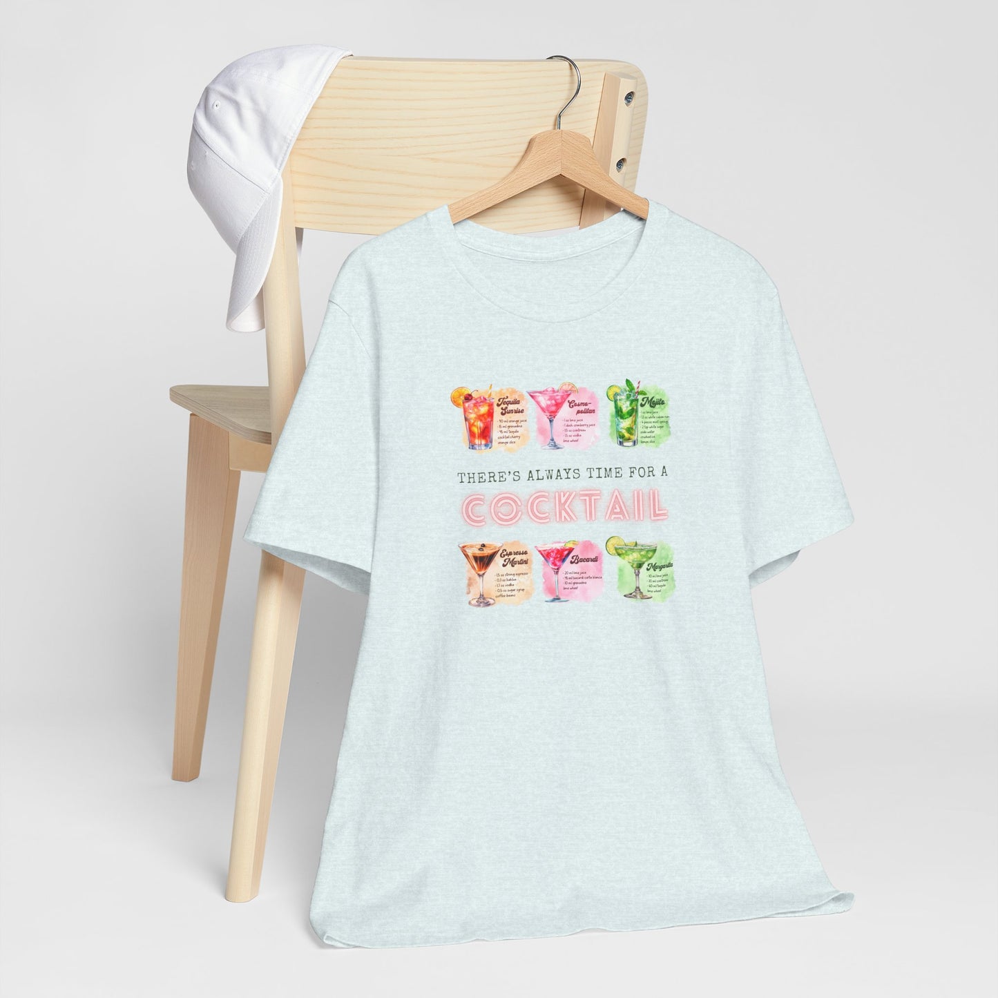 Cocktail Recipe Unisex Short Sleeve Tee - Perfect for Parties and Summer Fun!