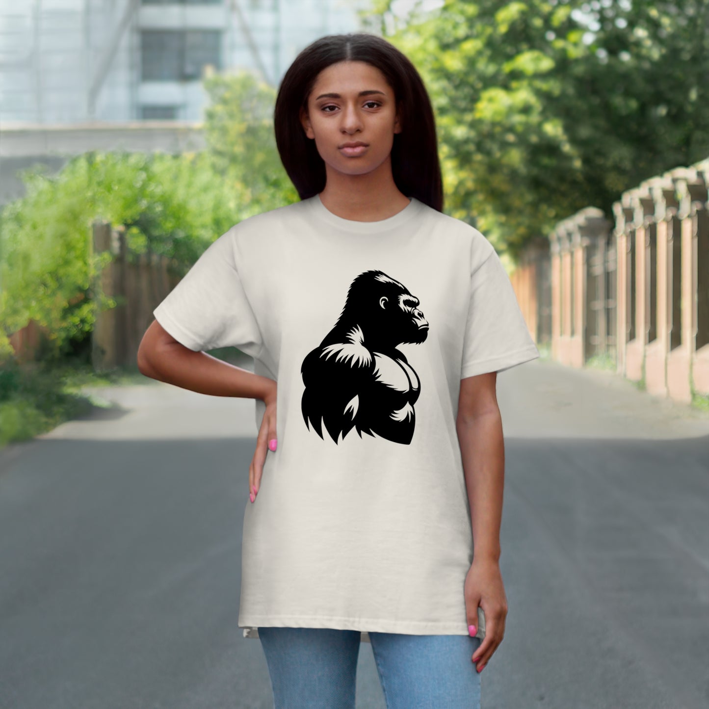 Gorilla Strength T-Shirt - Bold Graphic Tee for Fitness, Animal Lovers, Gym Wear, Unique Gift, Motivation Apparel