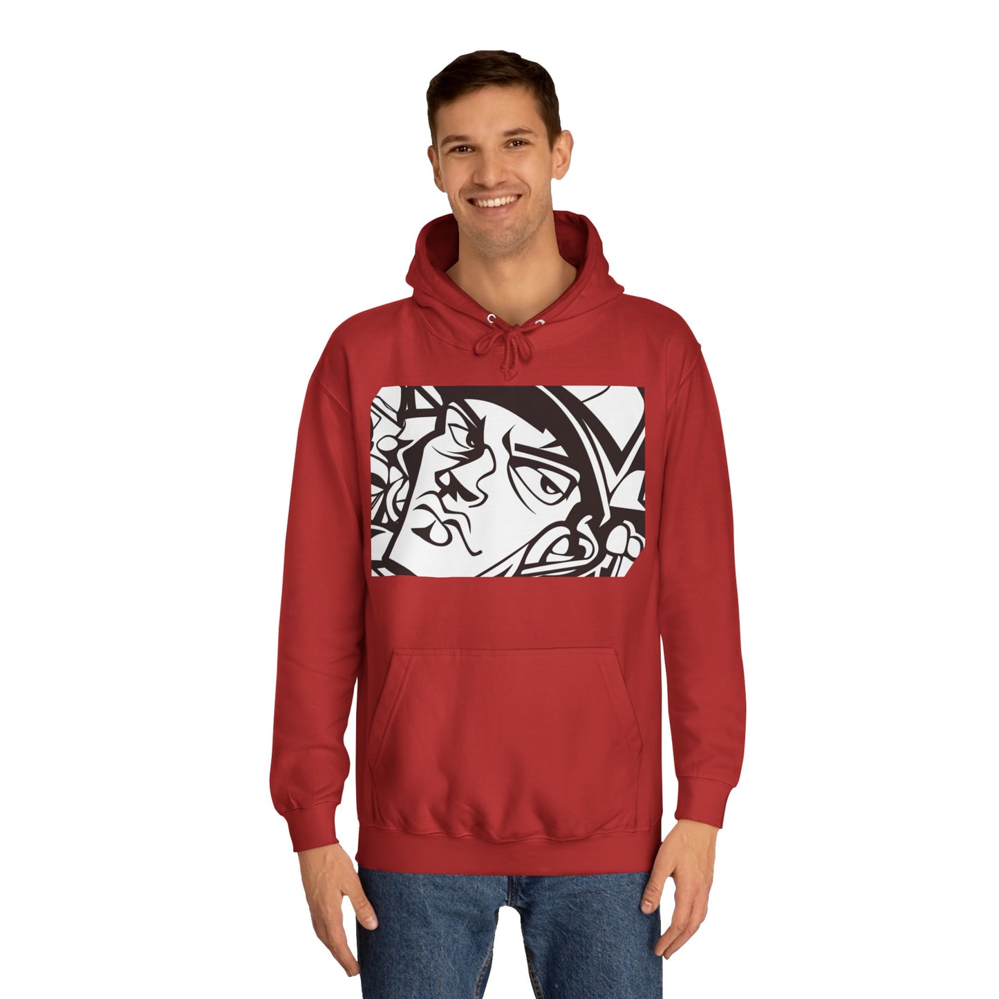 Graffiti College Hoodie - Trendy Unisex Graphic Design for Casual Comfort
