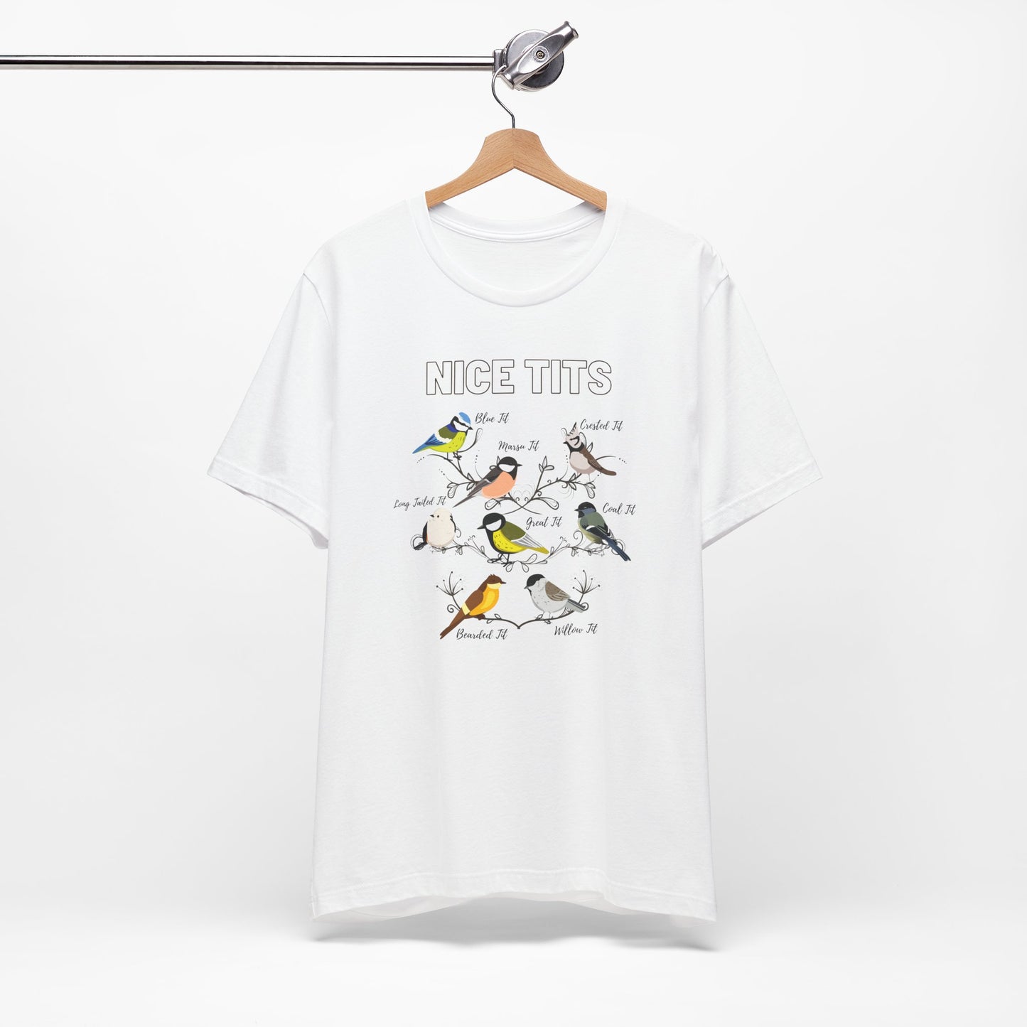 Bird Lovers Unisex Jersey Tee - 'Nice Tits' Graphic Shirt