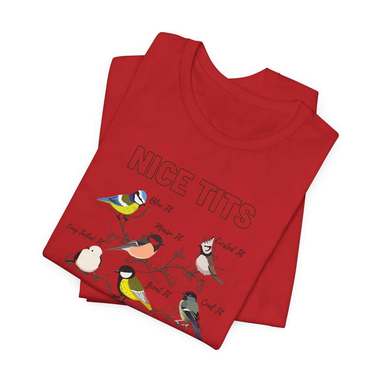 Bird Lovers Unisex Jersey Tee - 'Nice Tits' Graphic Shirt
