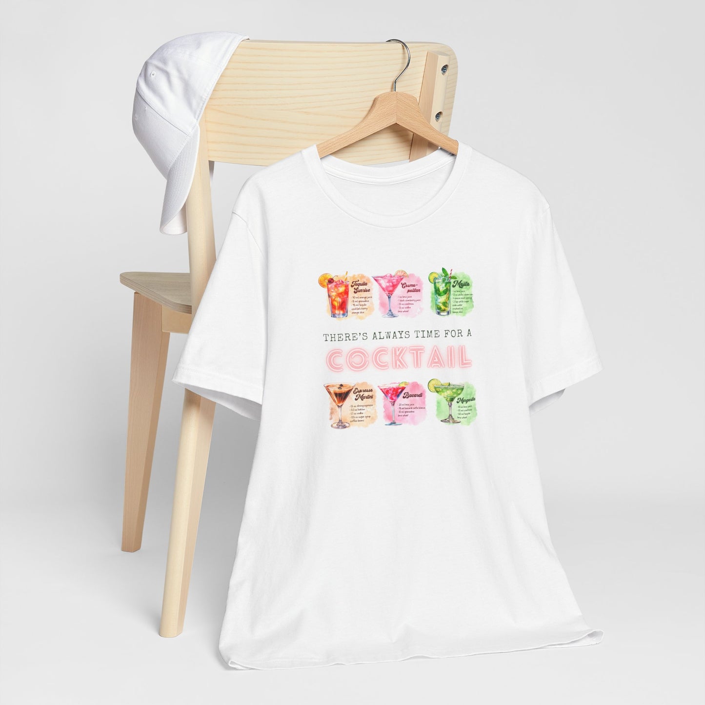 Cocktail Recipe Unisex Short Sleeve Tee - Perfect for Parties and Summer Fun!