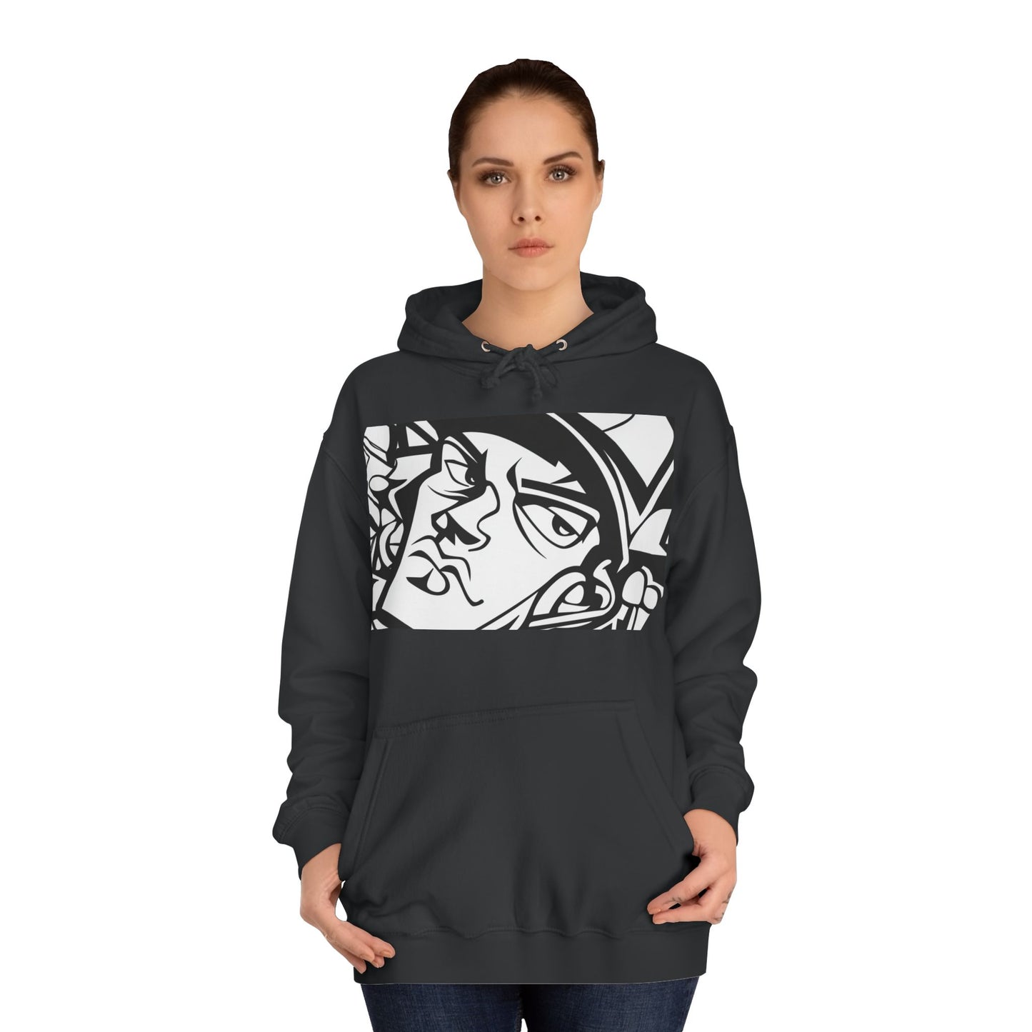 Graffiti College Hoodie - Trendy Unisex Graphic Design for Casual Comfort