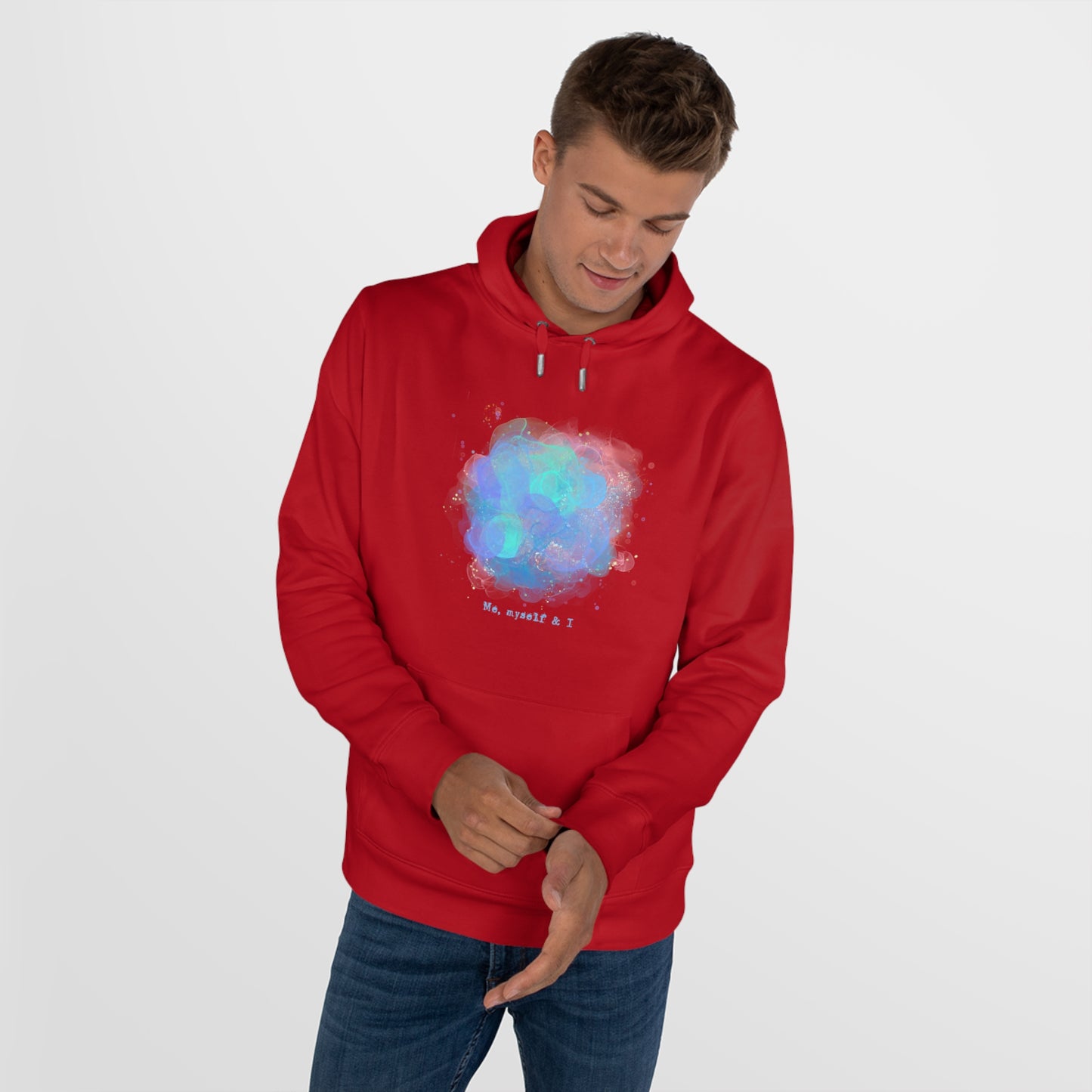 Me, Myself & I King Hooded Sweatshirt - Cozy Art Hoodie for Self-Love and Reflection