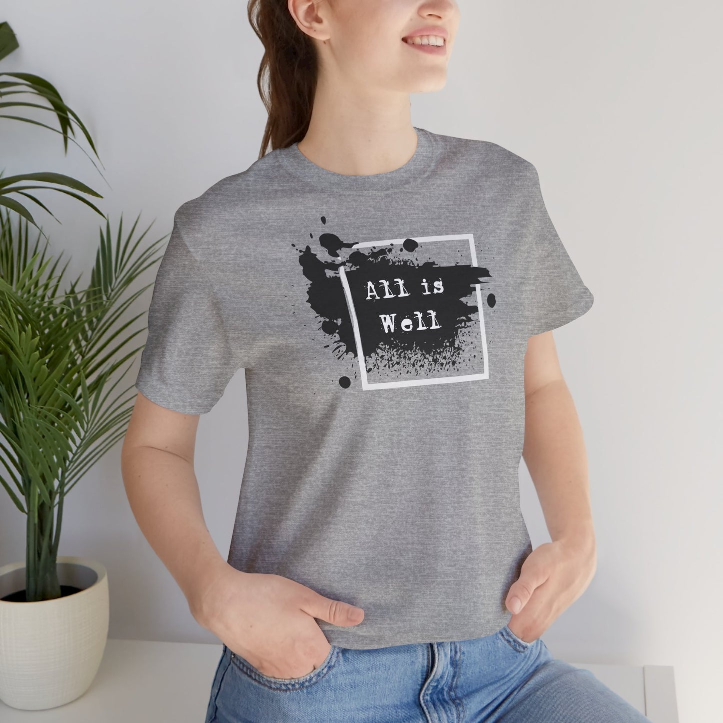 Afferming Quote "All is Well" Graphic Tee