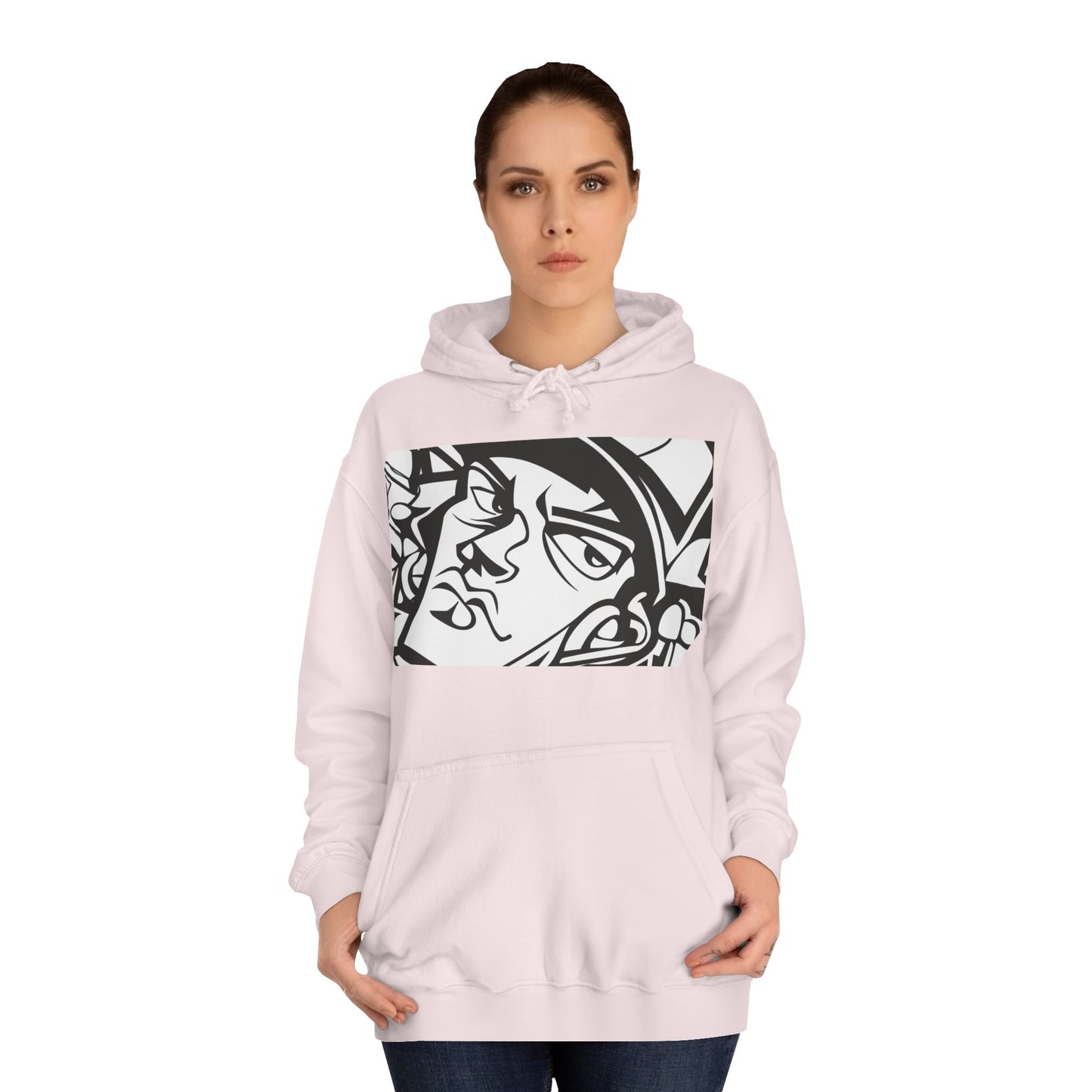 Graffiti College Hoodie - Trendy Unisex Graphic Design for Casual Comfort