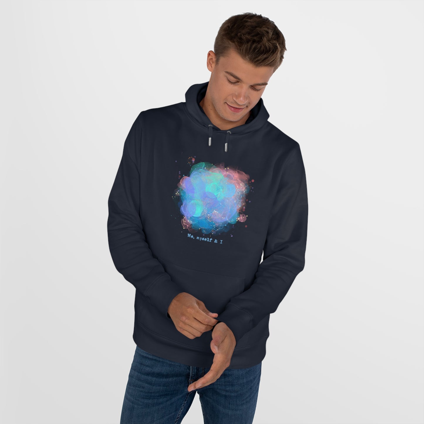 Me, Myself & I King Hooded Sweatshirt - Cozy Art Hoodie for Self-Love and Reflection