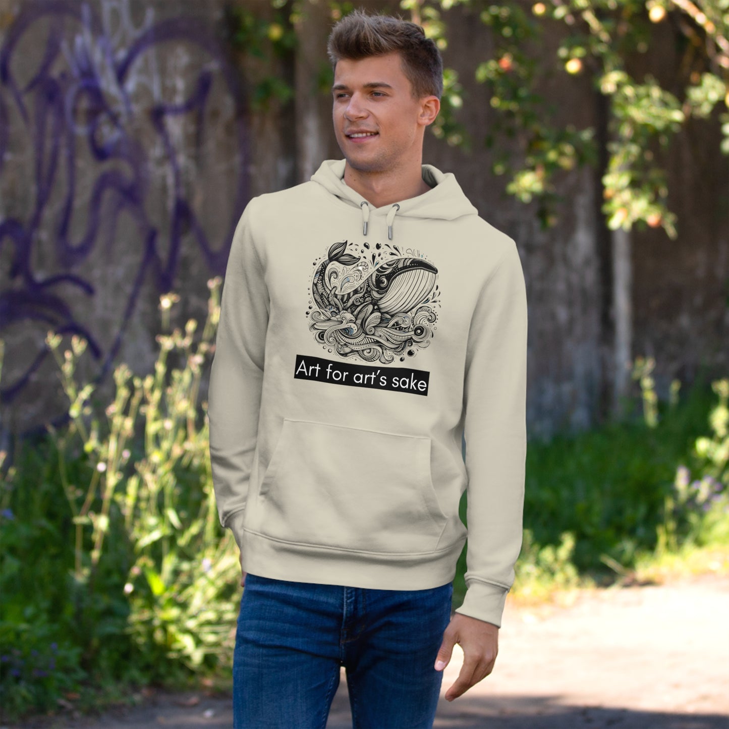 Art for Art's Sake King Hooded Sweatshirt - Unique Artistic Design for Creative Souls