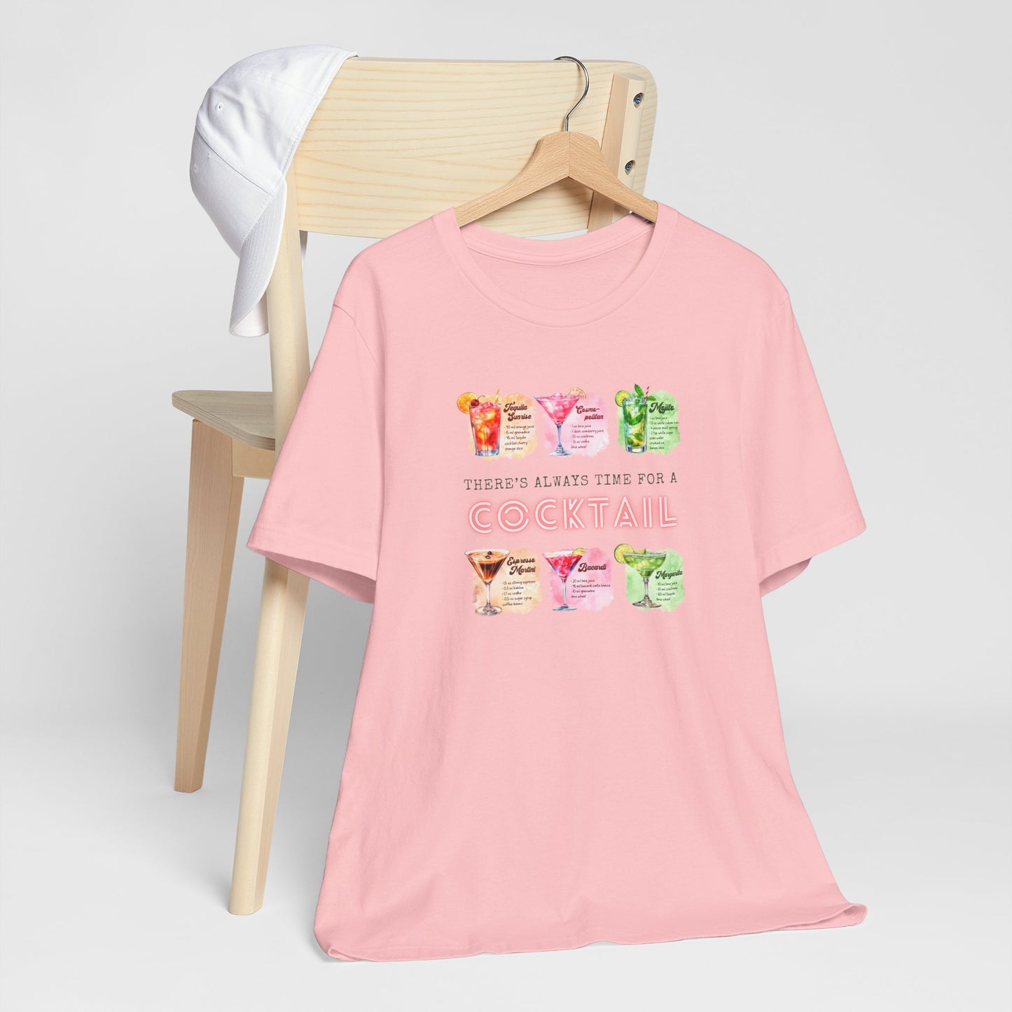 Cocktail Recipe Unisex Short Sleeve Tee - Perfect for Parties and Summer Fun!