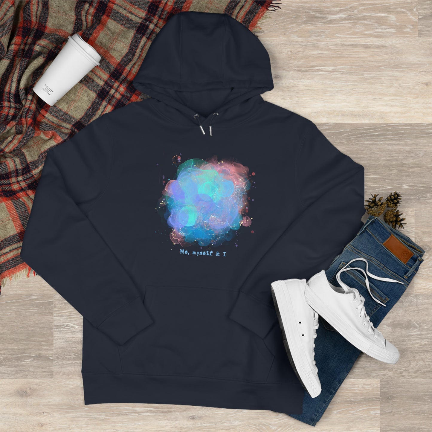 Me, Myself & I King Hooded Sweatshirt - Cozy Art Hoodie for Self-Love and Reflection