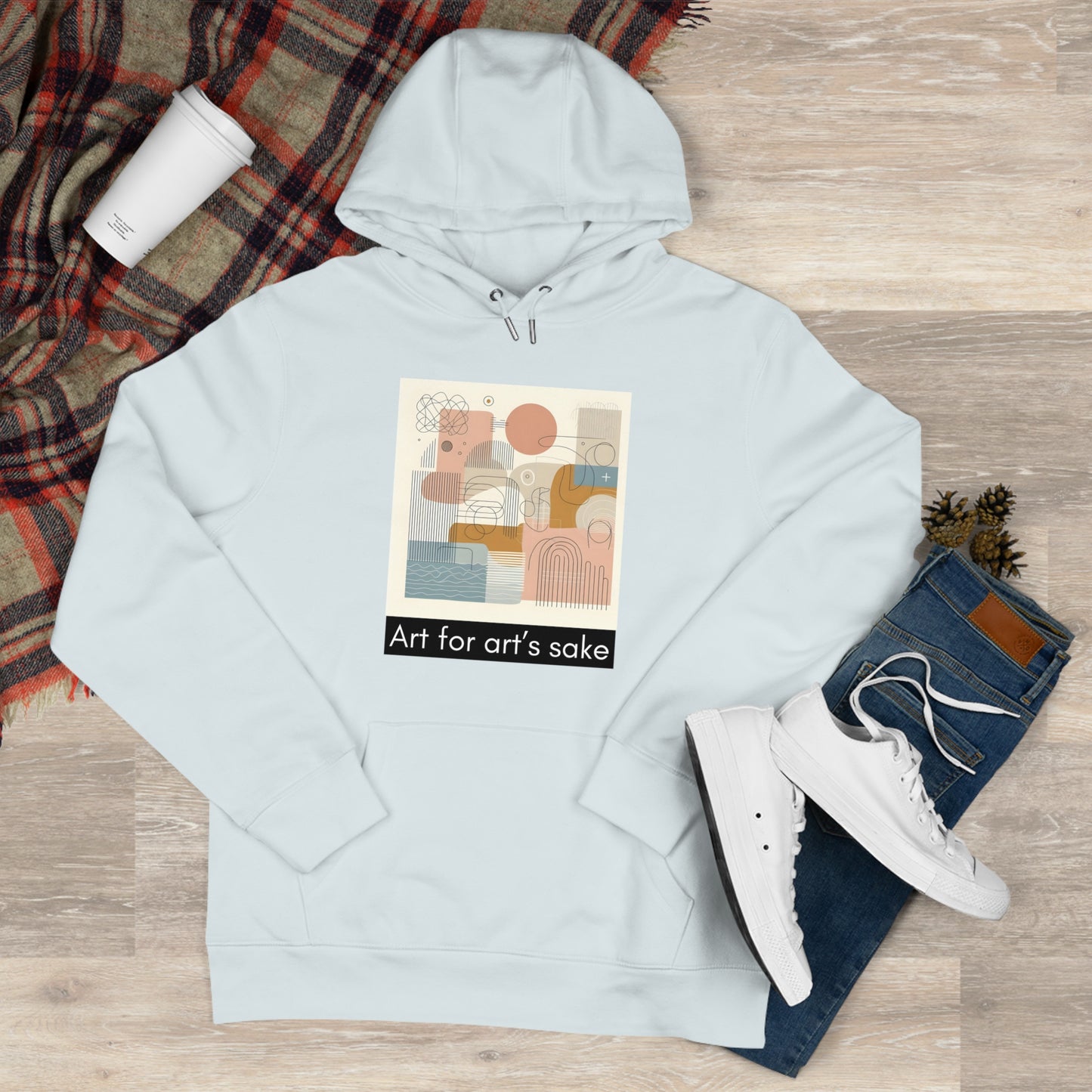 Art for Art's Sake King Hooded Sweatshirt - Cozy Artistic Fashion for Creatives