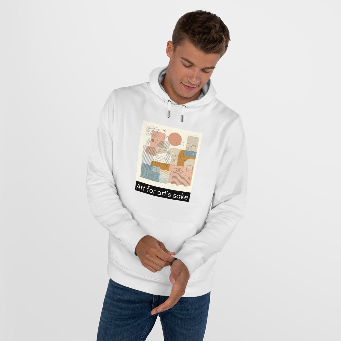 Art for Art's Sake King Hooded Sweatshirt - Cozy Artistic Fashion for Creatives