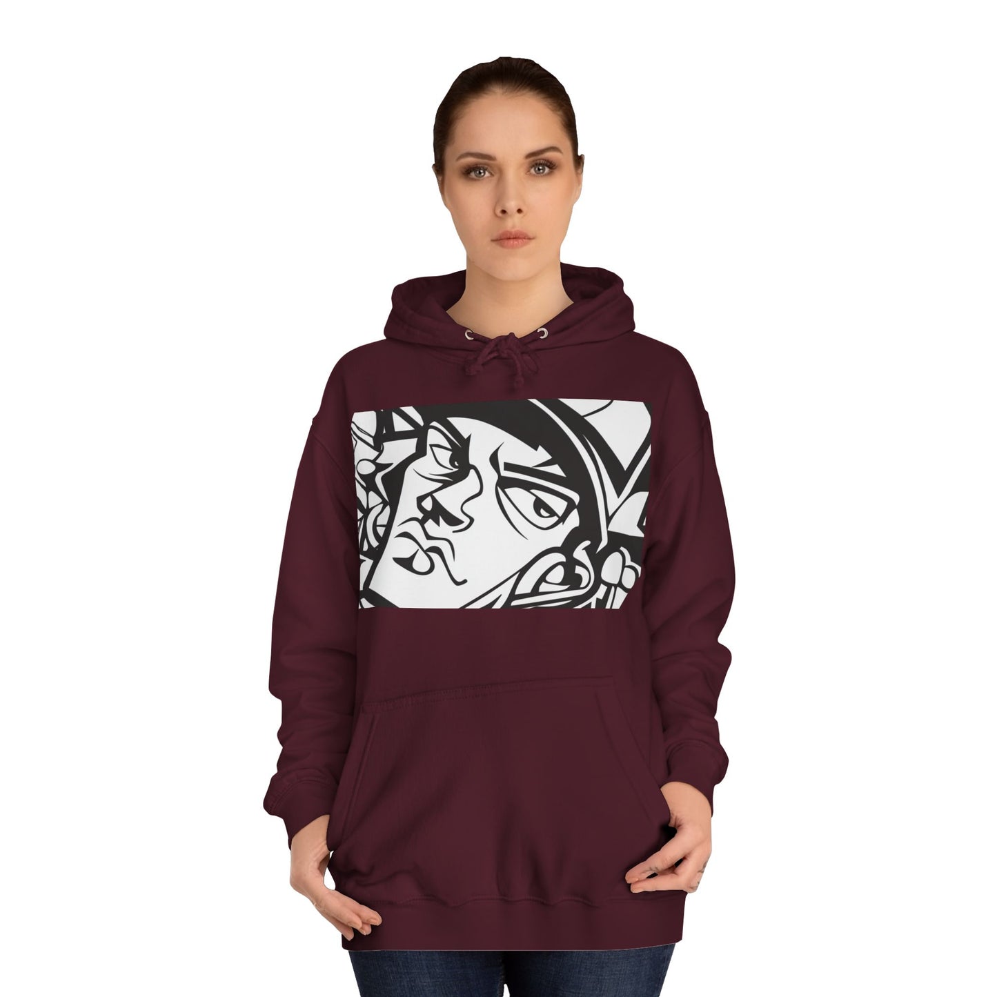 Graffiti College Hoodie - Trendy Unisex Graphic Design for Casual Comfort