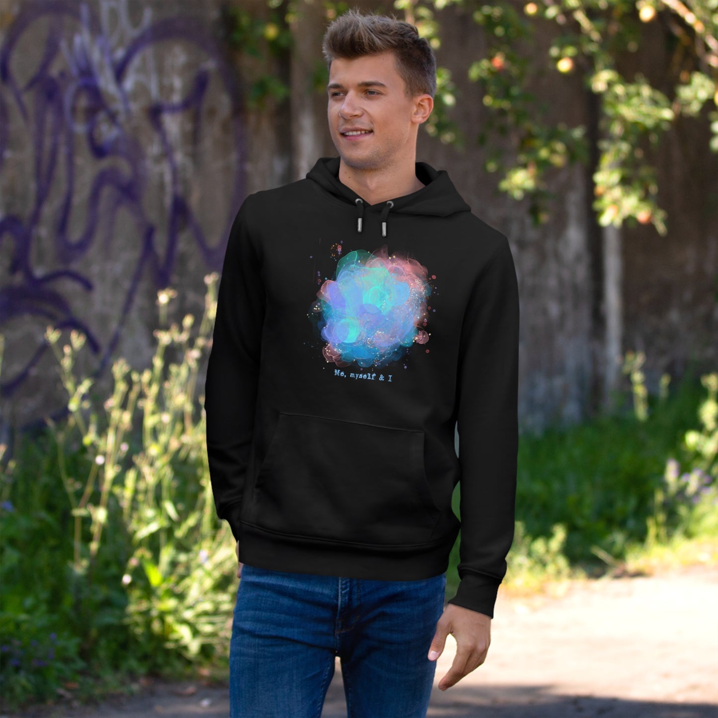 Me, Myself & I King Hooded Sweatshirt - Cozy Art Hoodie for Self-Love and Reflection