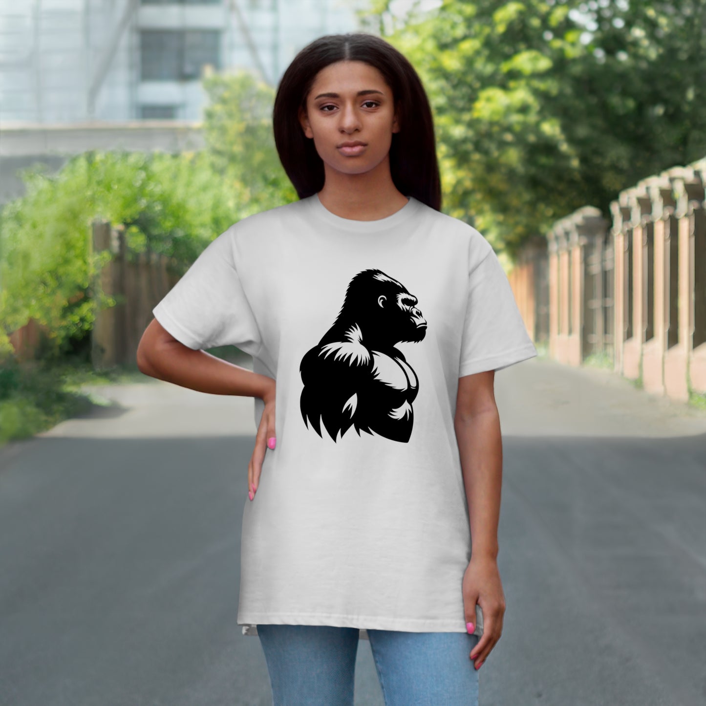 Gorilla Strength T-Shirt - Bold Graphic Tee for Fitness, Animal Lovers, Gym Wear, Unique Gift, Motivation Apparel