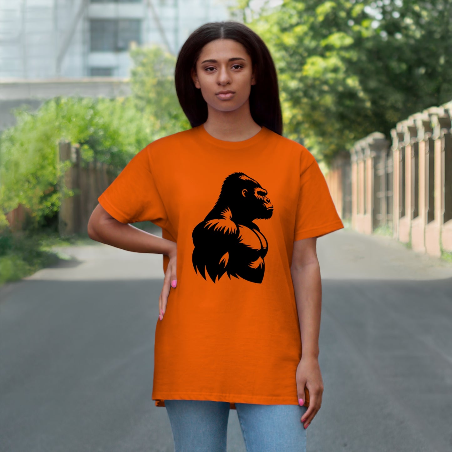 Gorilla Strength T-Shirt - Bold Graphic Tee for Fitness, Animal Lovers, Gym Wear, Unique Gift, Motivation Apparel