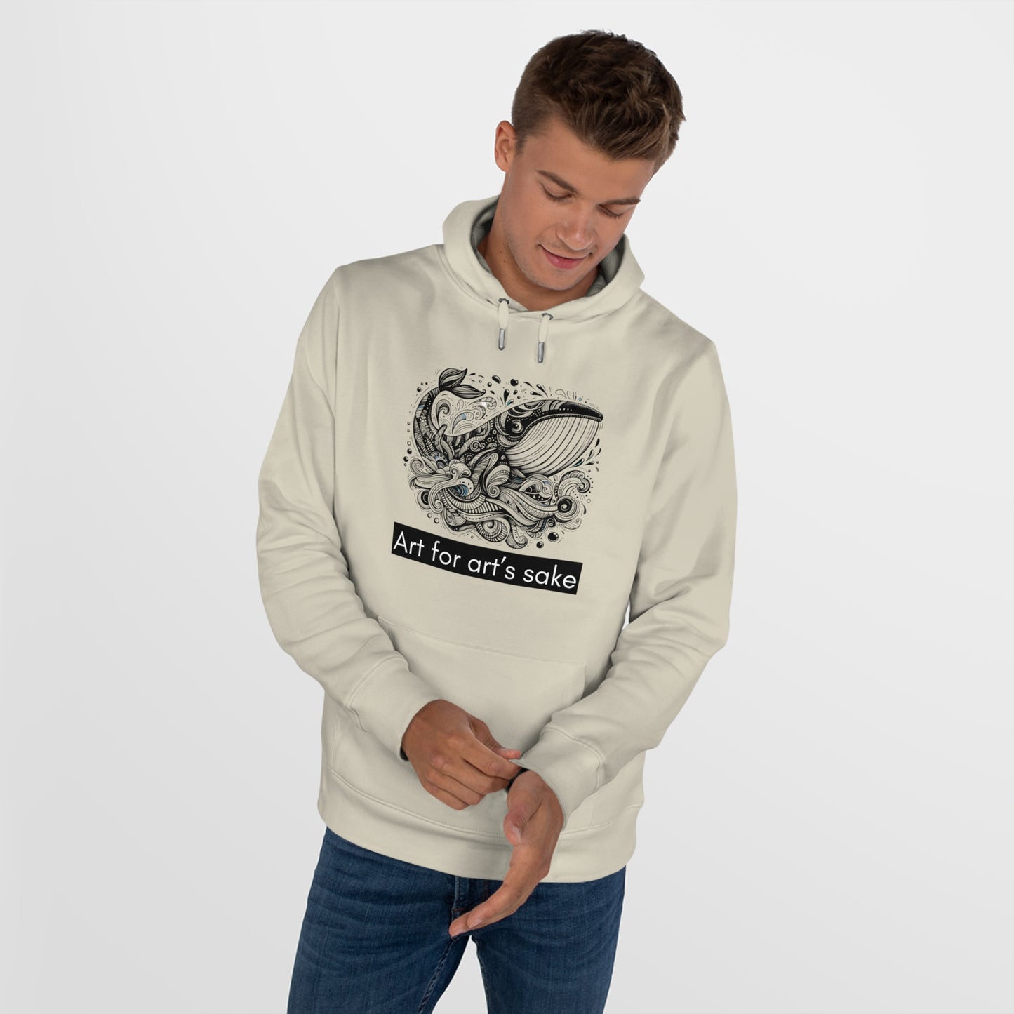 Art for Art's Sake King Hooded Sweatshirt - Unique Artistic Design for Creative Souls
