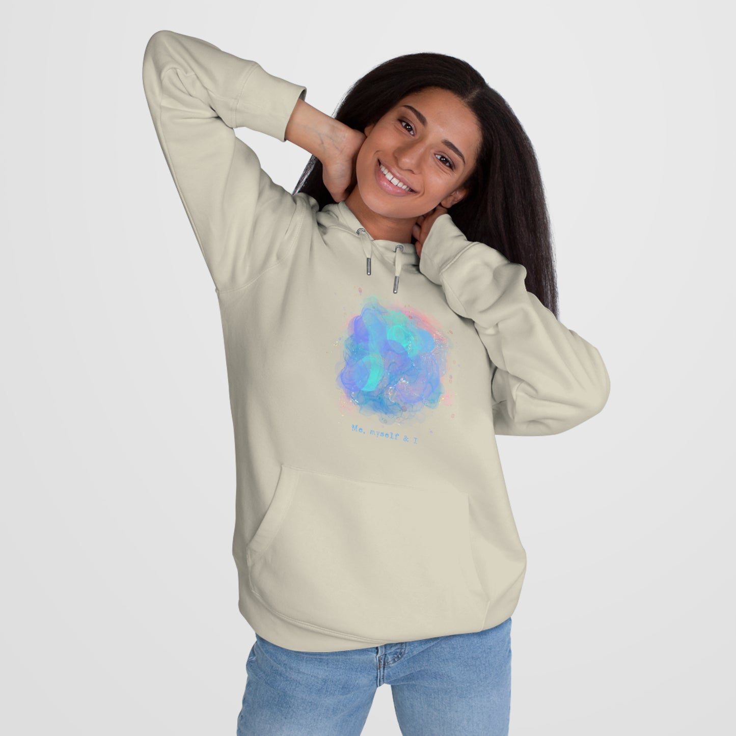 Me, Myself & I King Hooded Sweatshirt - Cozy Art Hoodie for Self-Love and Reflection