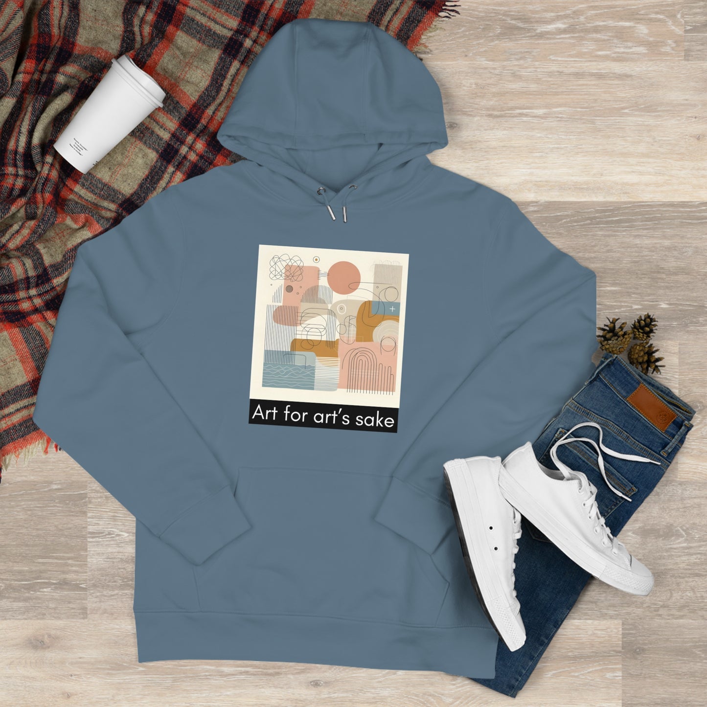 Art for Art's Sake King Hooded Sweatshirt - Cozy Artistic Fashion for Creatives