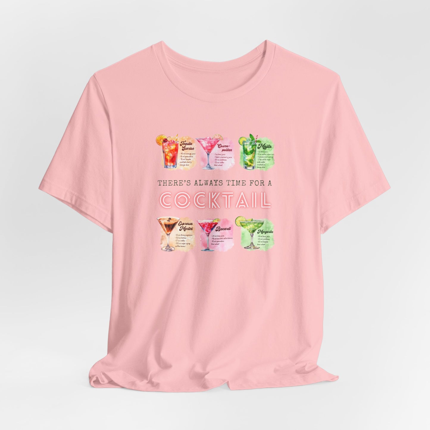 Cocktail Recipe Unisex Short Sleeve Tee - Perfect for Parties and Summer Fun!