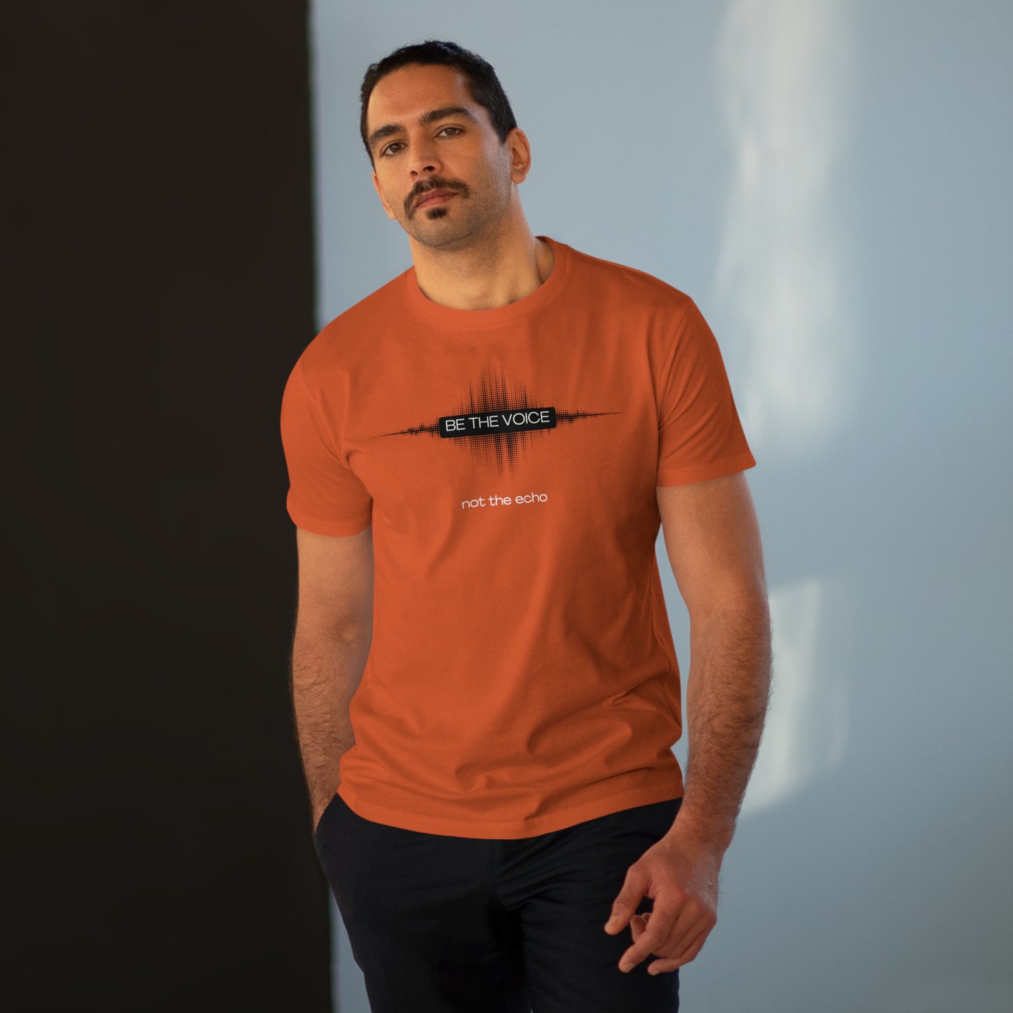 Be the Voice Men's Tee, Motivation T-Shirt, Inspirational Gift, Music Lover Apparel, Graphic Tee for Everyday Wear, Unique Statement Shirt
