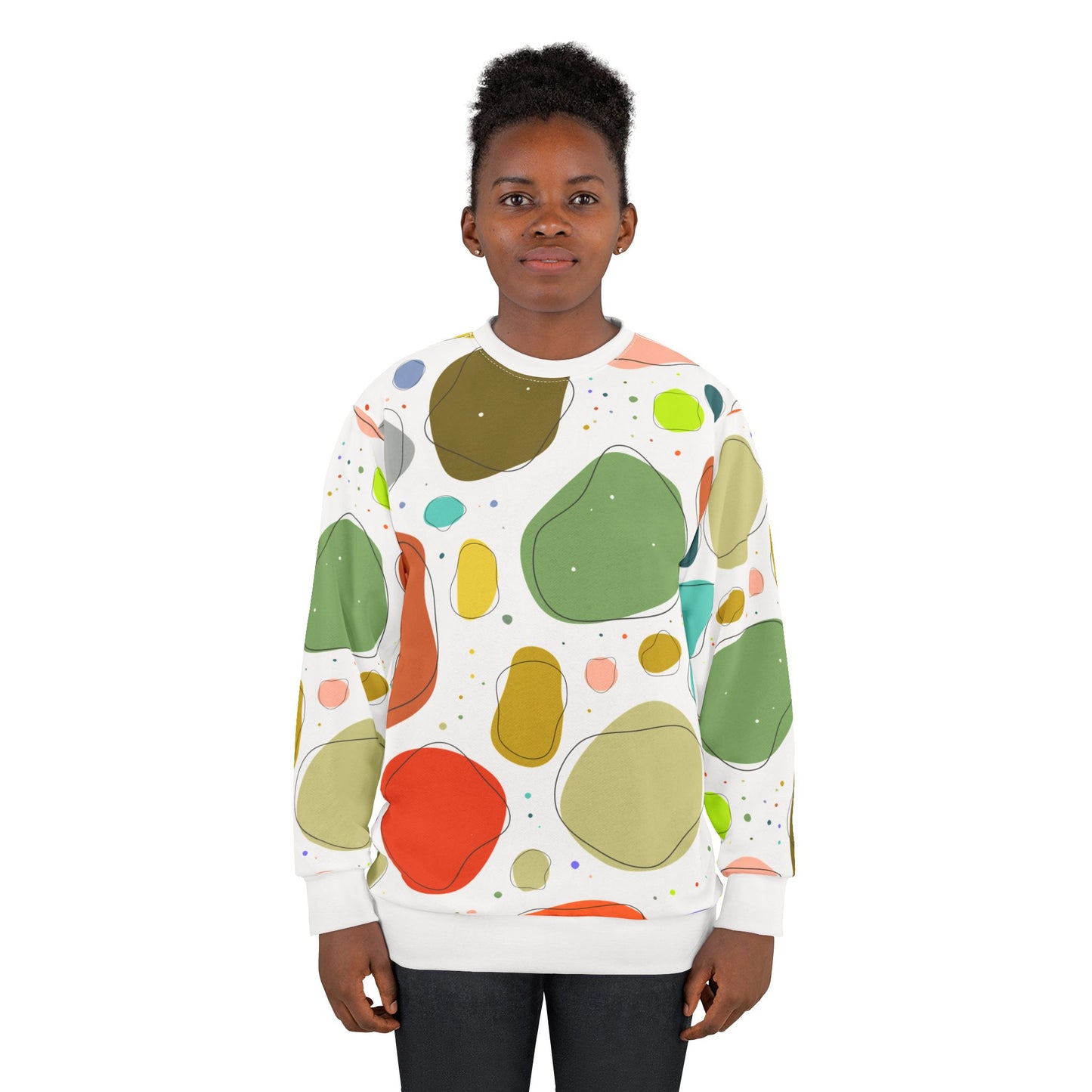 Colorful Abstract Unisex Sweatshirt - Cozy Casual Wear for Art Lovers